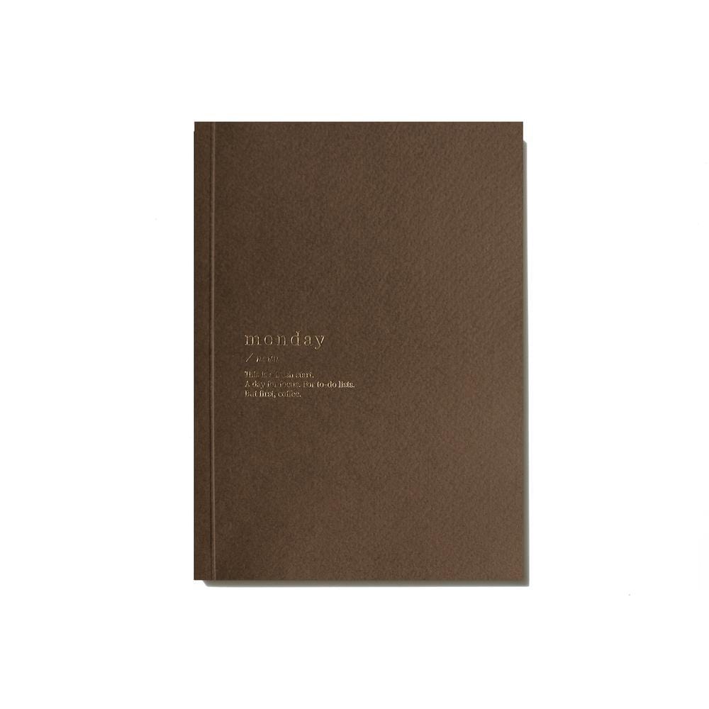 monday notebook Brown by An organised life