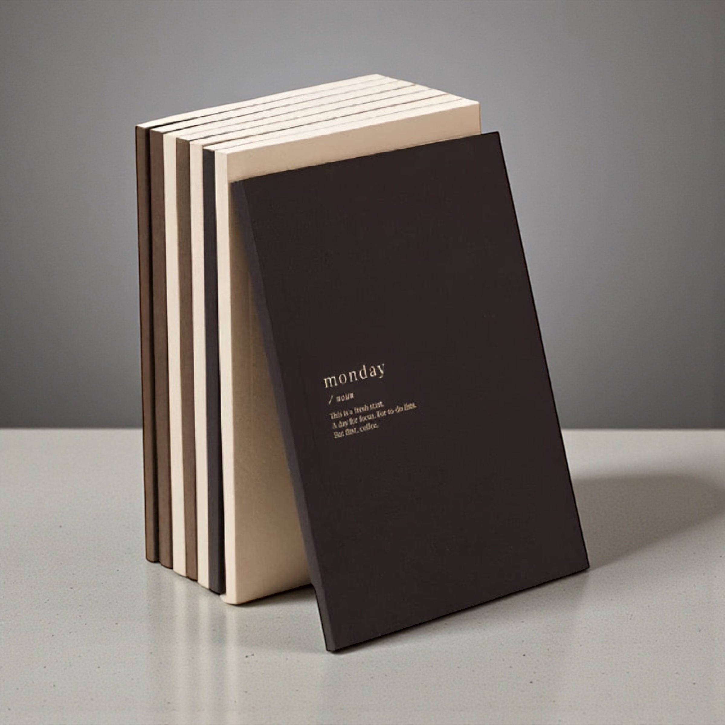 Monday Notebook Brown + Black Black by An organised life