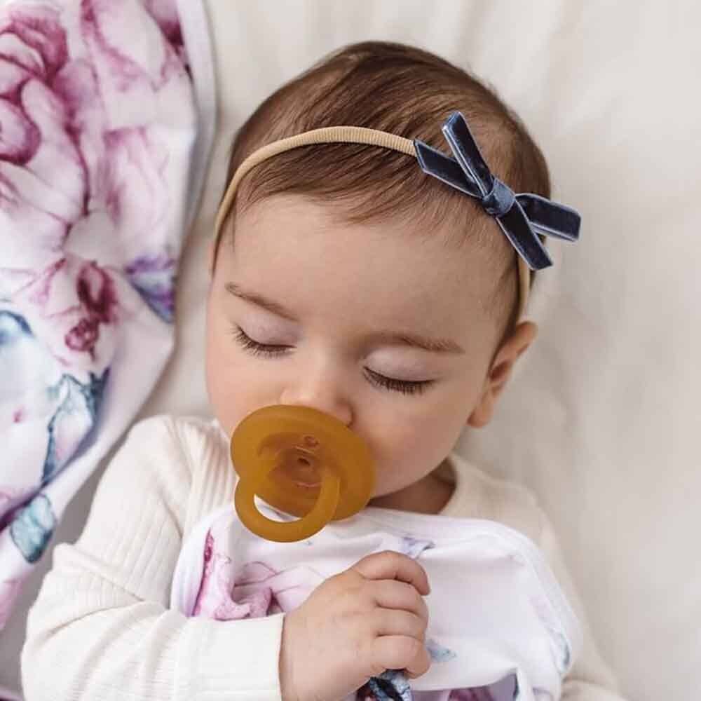 Moonlight Blue Velvet Bow by Snuggle Hunny
