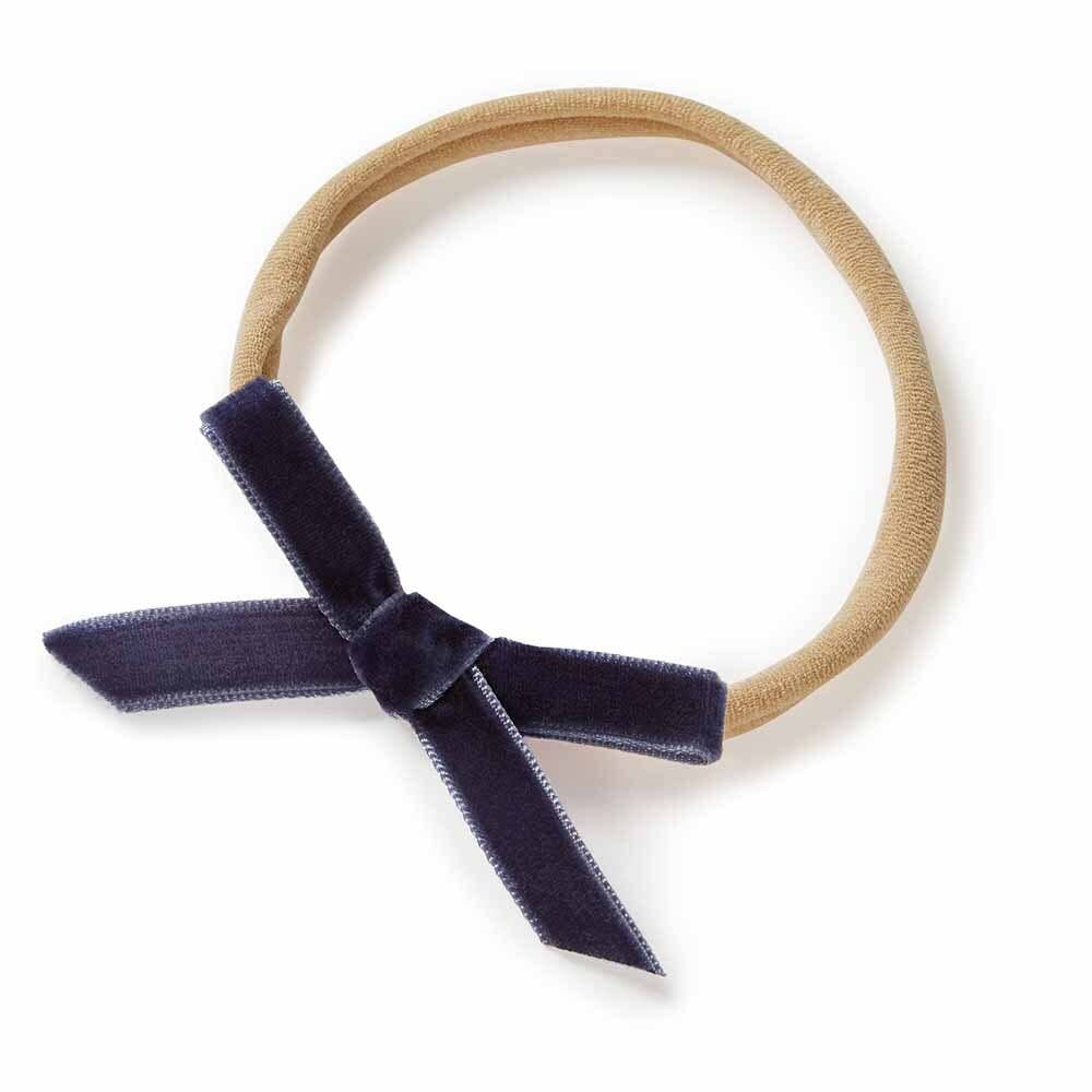Moonlight Blue Velvet Bow by Snuggle Hunny