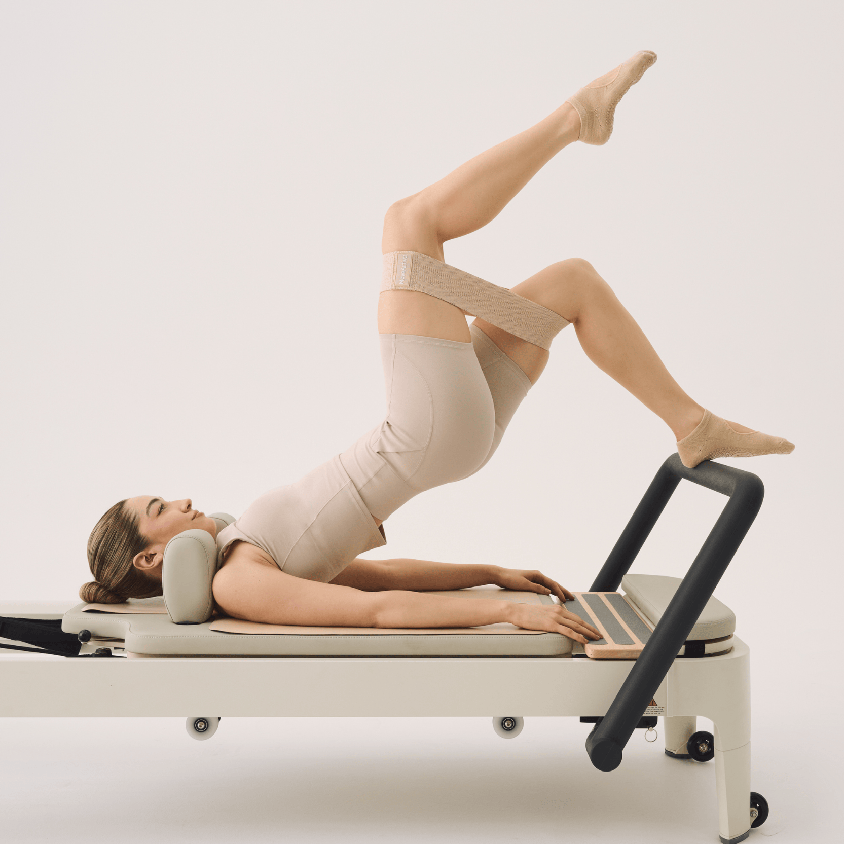 MoveActive Medium Resistance Band – Almond Pilates, Yoga & Strength Training by MoveActive