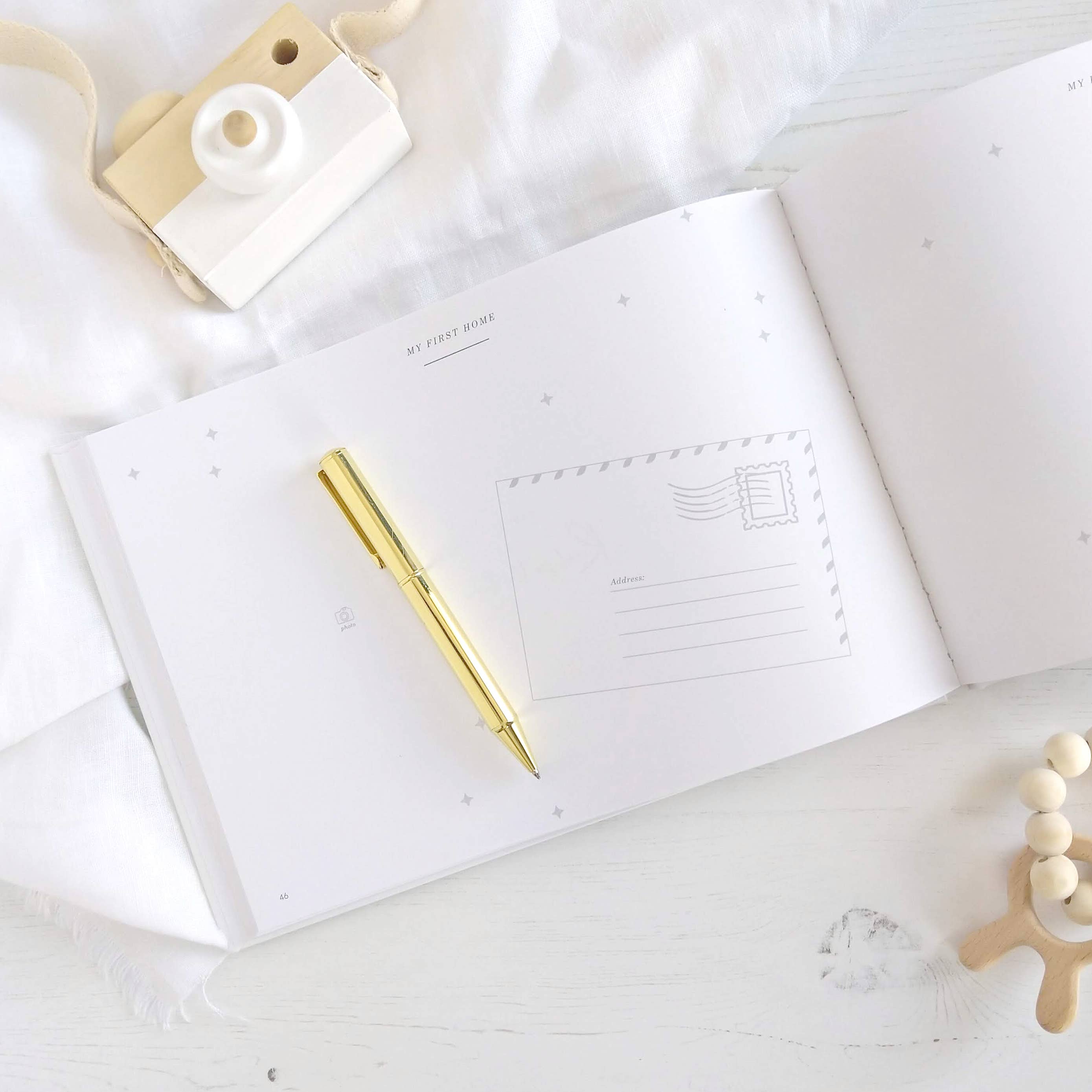 My Baby Journal (Ivory) newborn keepsake memory book gift by Blush And Gold