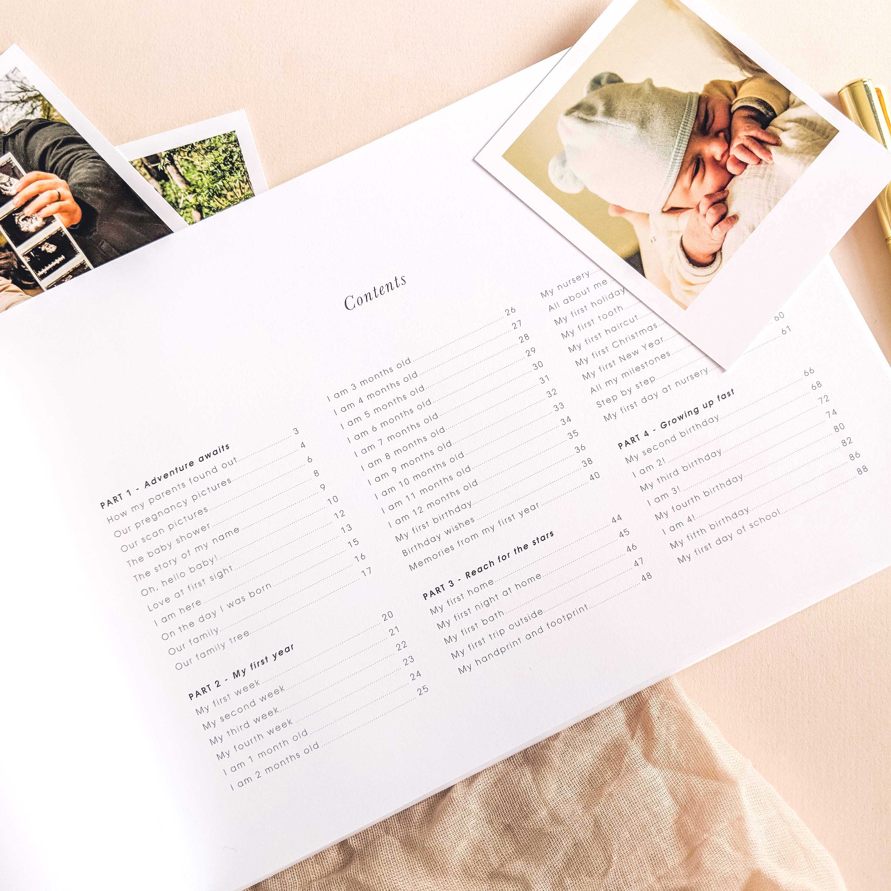 My Baby Journal (Ivory) newborn keepsake memory book gift by Blush And Gold