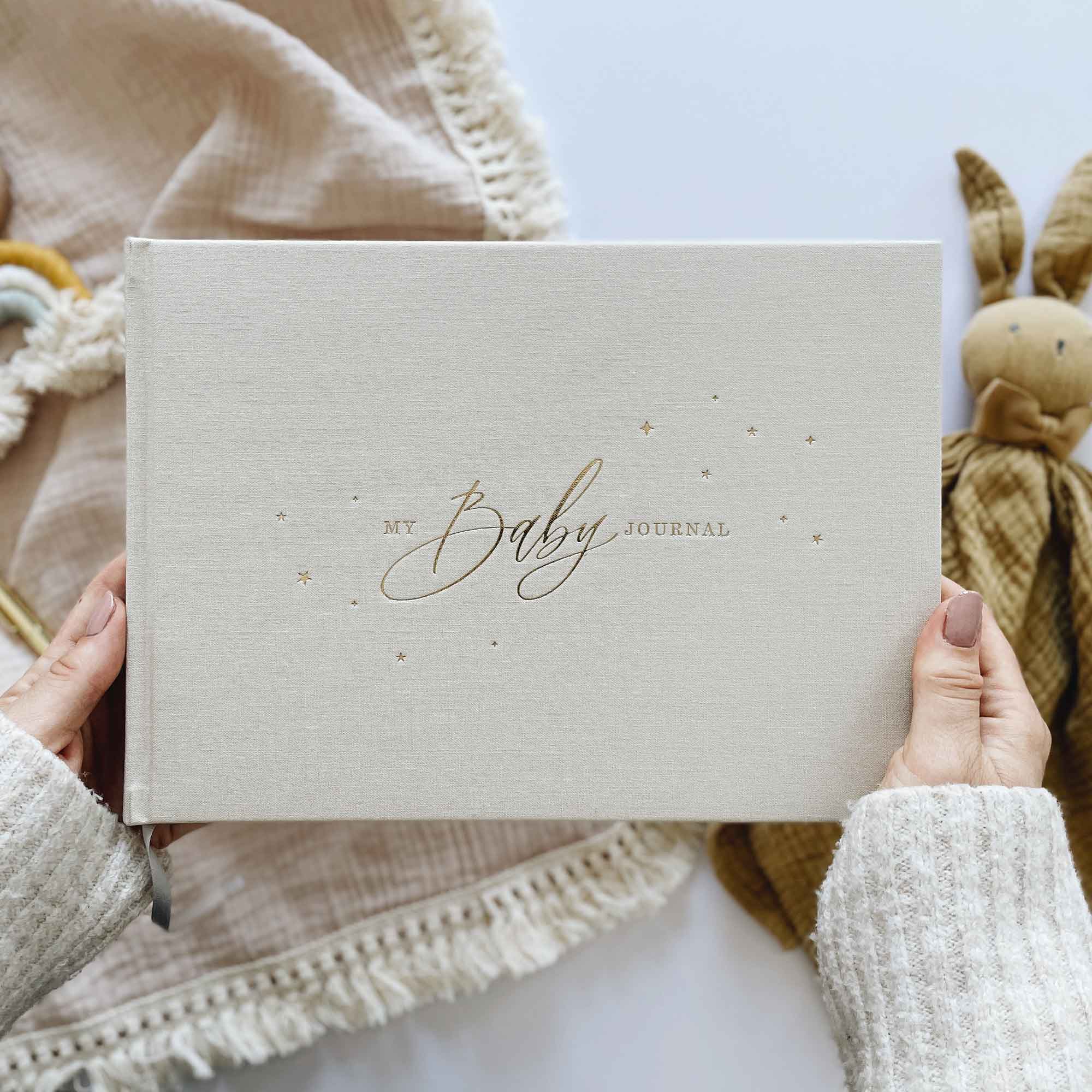 My Baby Journal (Ivory) newborn keepsake memory book gift by Blush And Gold