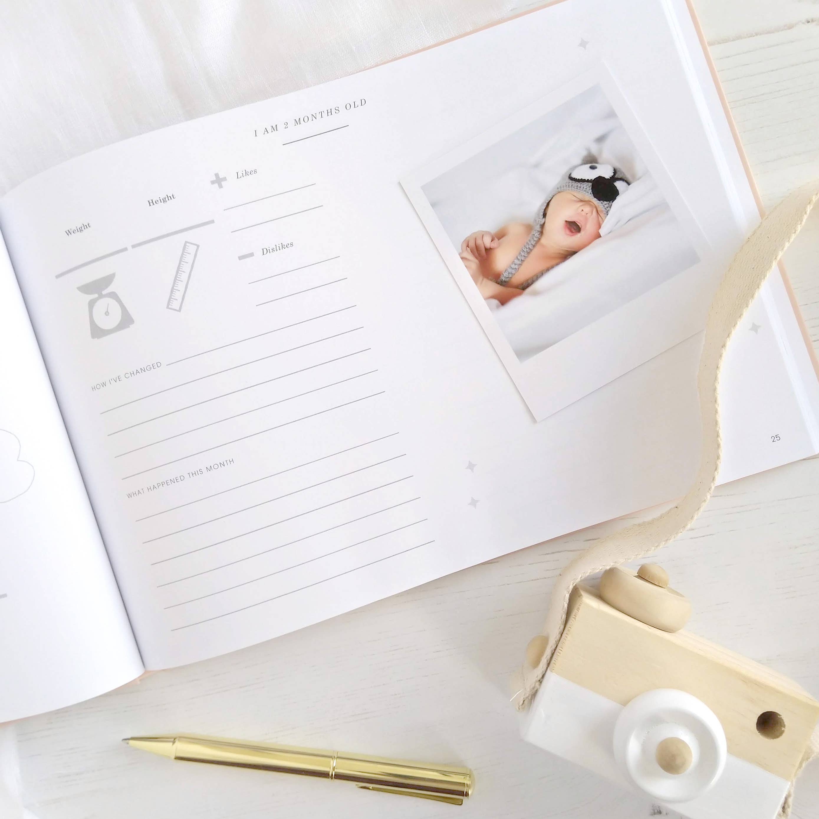 My Baby Journal (Ivory) newborn keepsake memory book gift by Blush And Gold