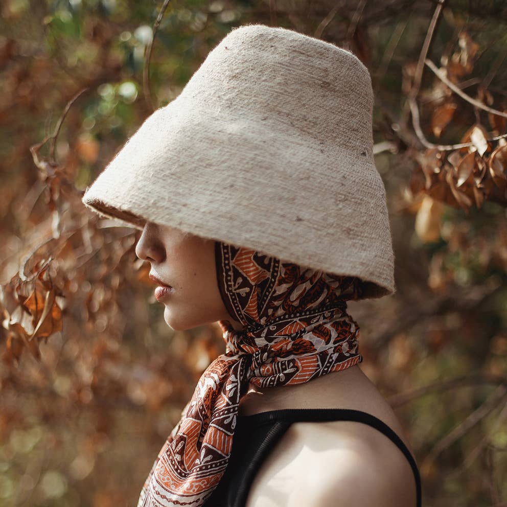 Naomi Jute Bucket Hat Natural by Brunna Co