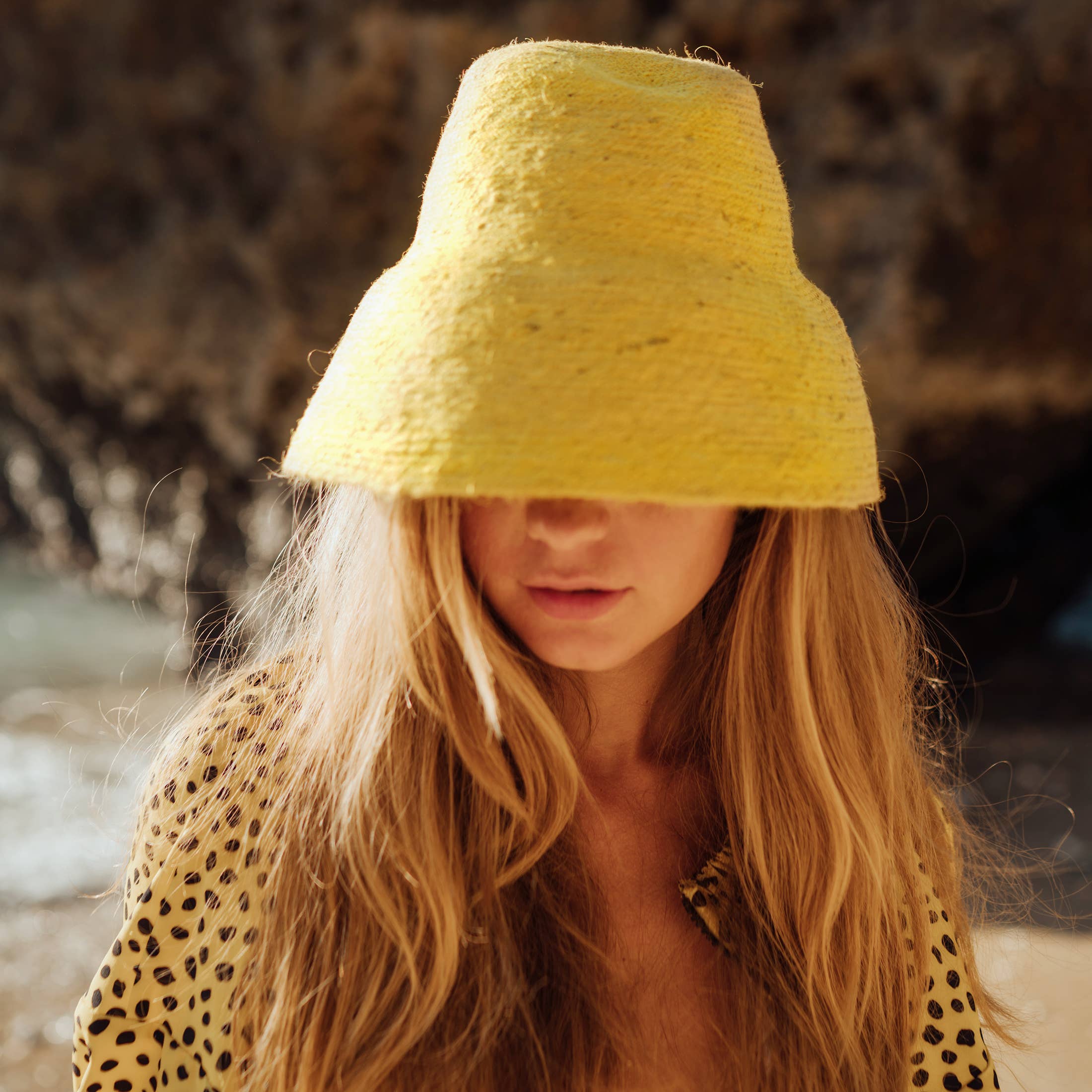 Naomi Jute Bucket Hat yellow by Brunna Co