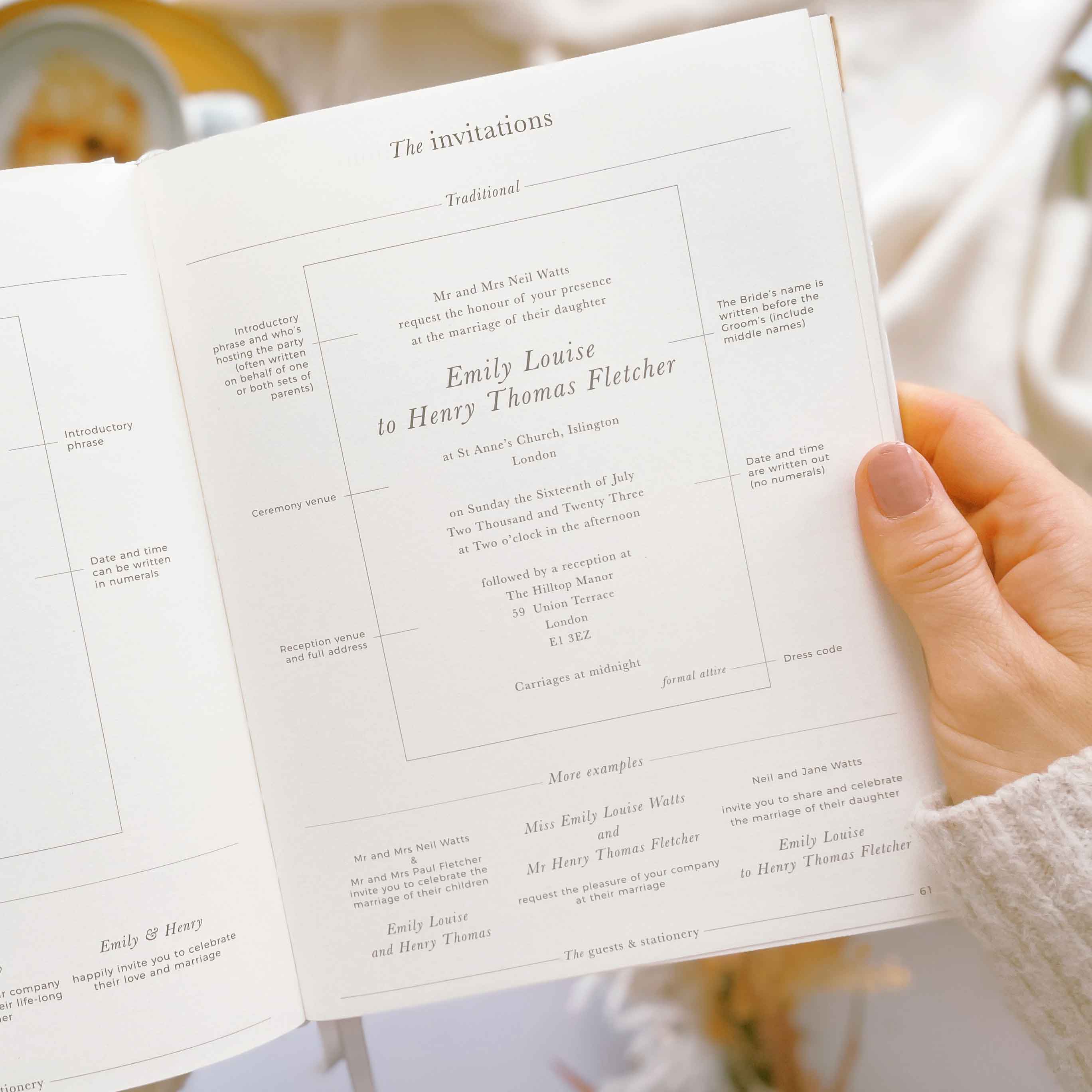 Navy Cloth Wedding Planner Book with Gold Foil + Gilt Edges by Blush And Gold