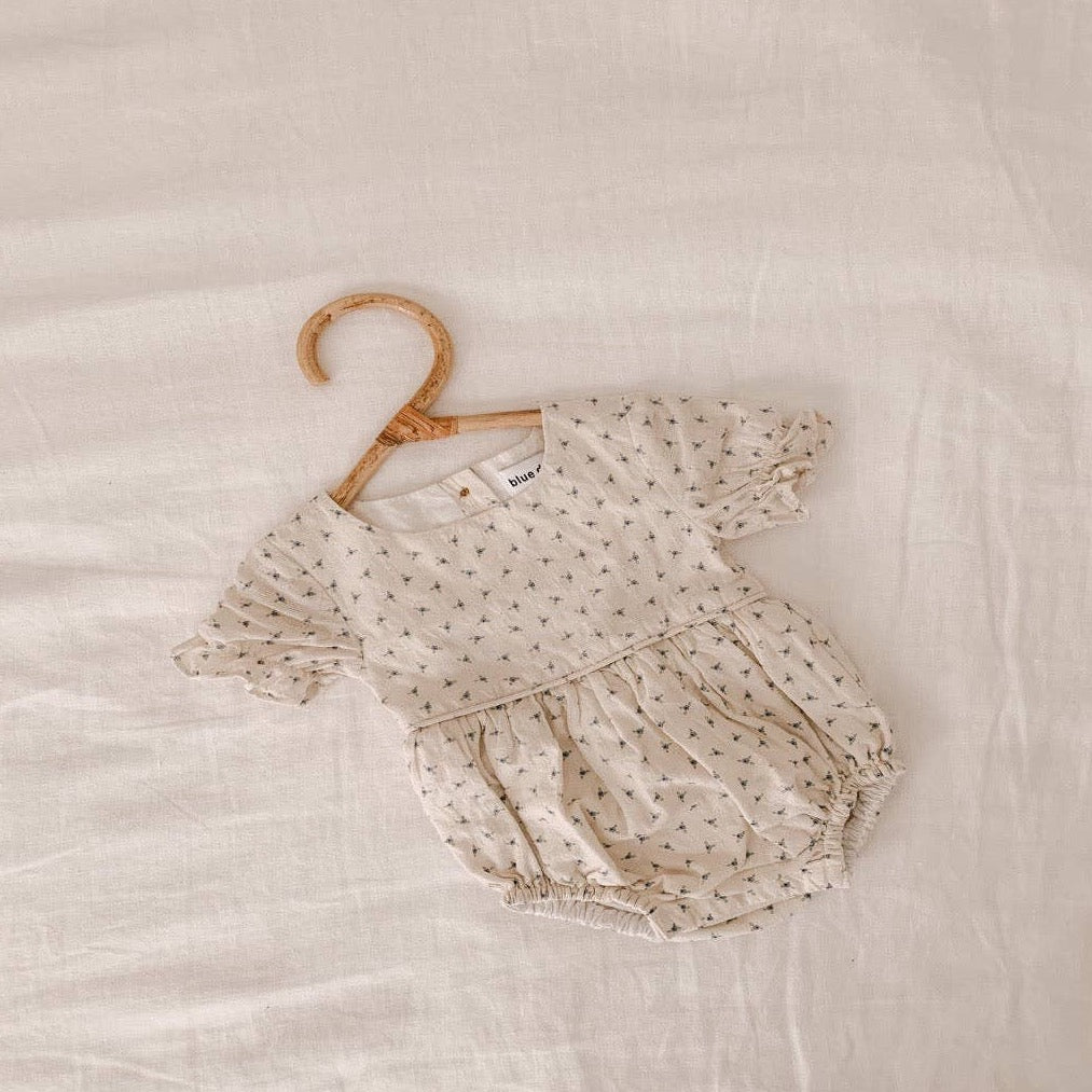 Olivia Romper in Forget Me Not: Newborn by blue daisy