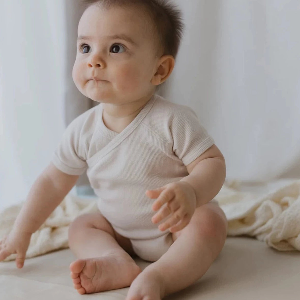 Organic Cotton Kimono Baby Suit - 4 Colours by Susukoshi