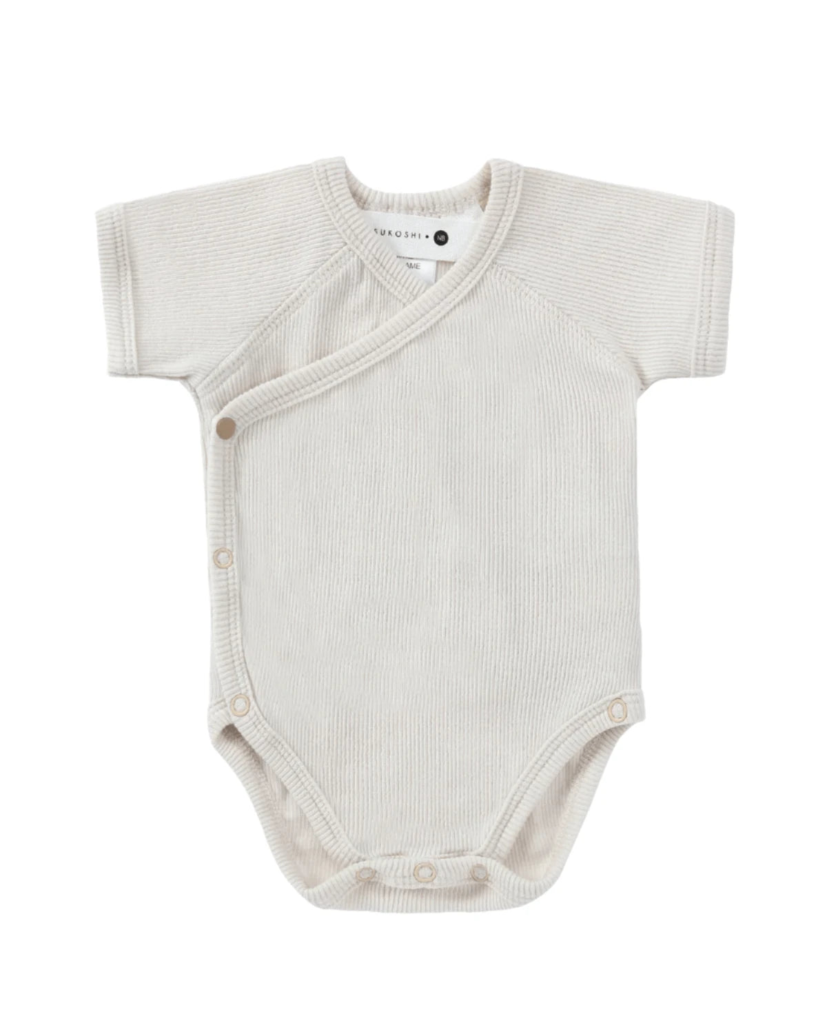 Organic Cotton Kimono Baby Suit - 7 Colours Salt by Susukoshi