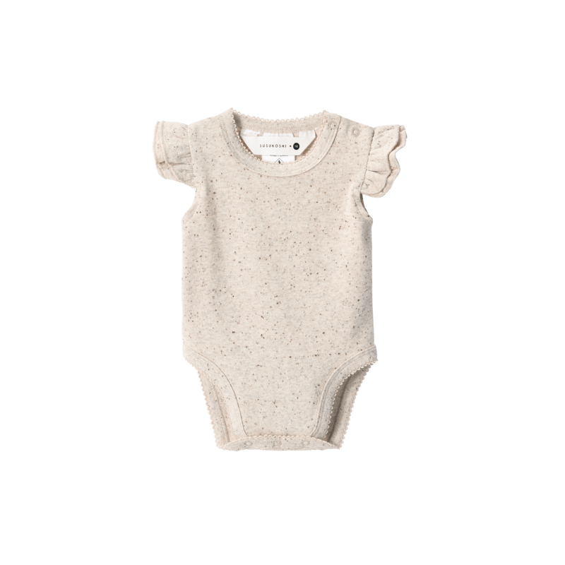 organic flutter suit in 6 colours Cotton Speckled by Susukoshi
