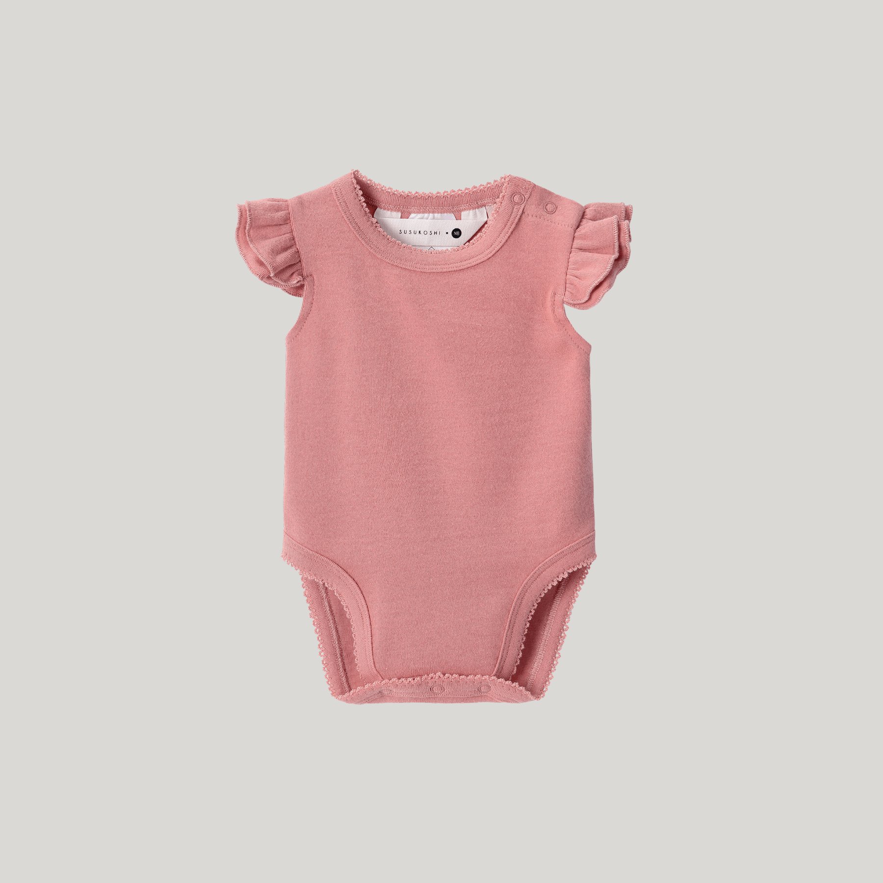 organic flutter suit in 6 colours Pink Clay by Susukoshi