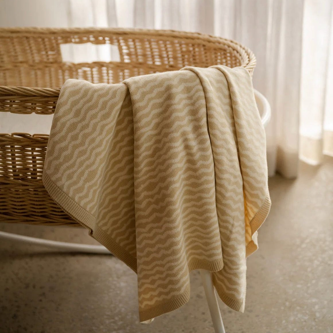 Organic Knit Baby Blanket - River by Grown