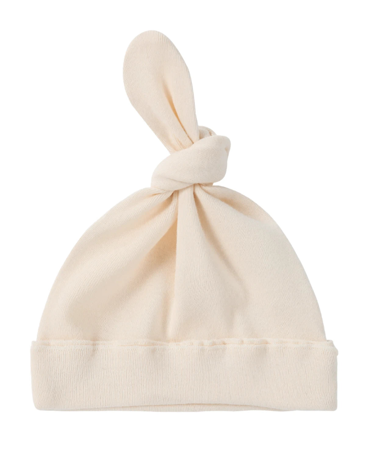 Organic Knotted Baby Hat - EggShell and Salt by Susukoshi