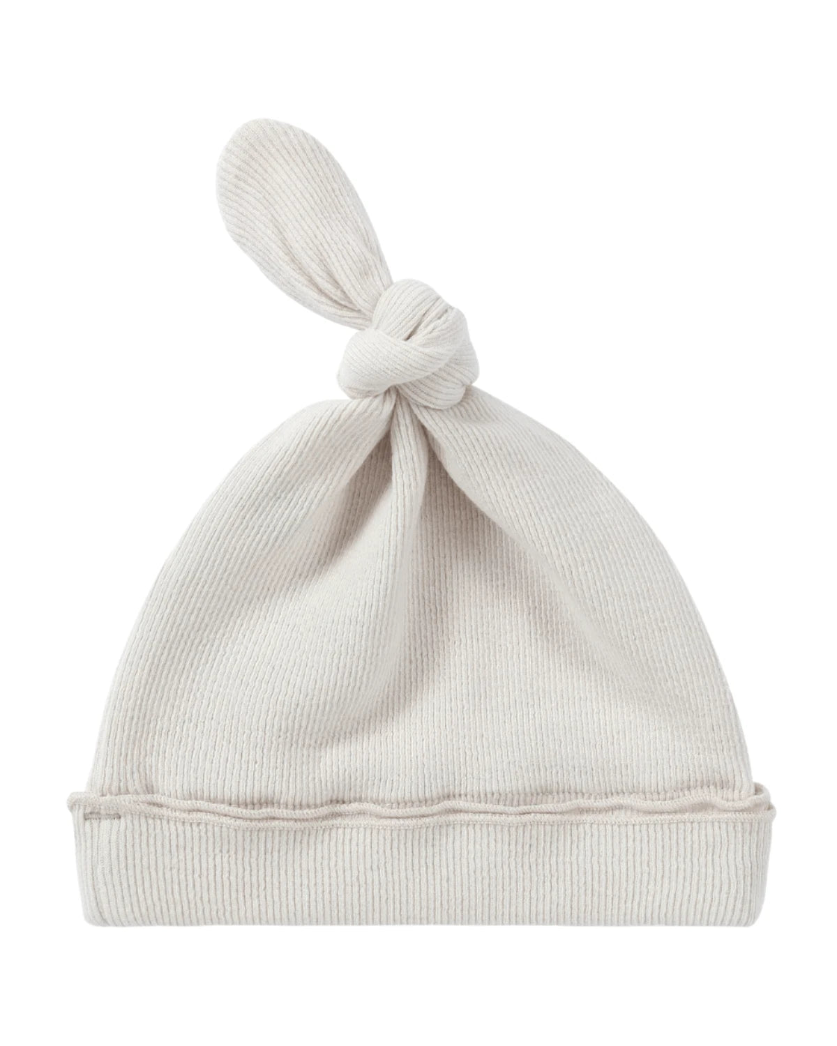 Organic Knotted Baby Hat - EggShell and Salt by Susukoshi