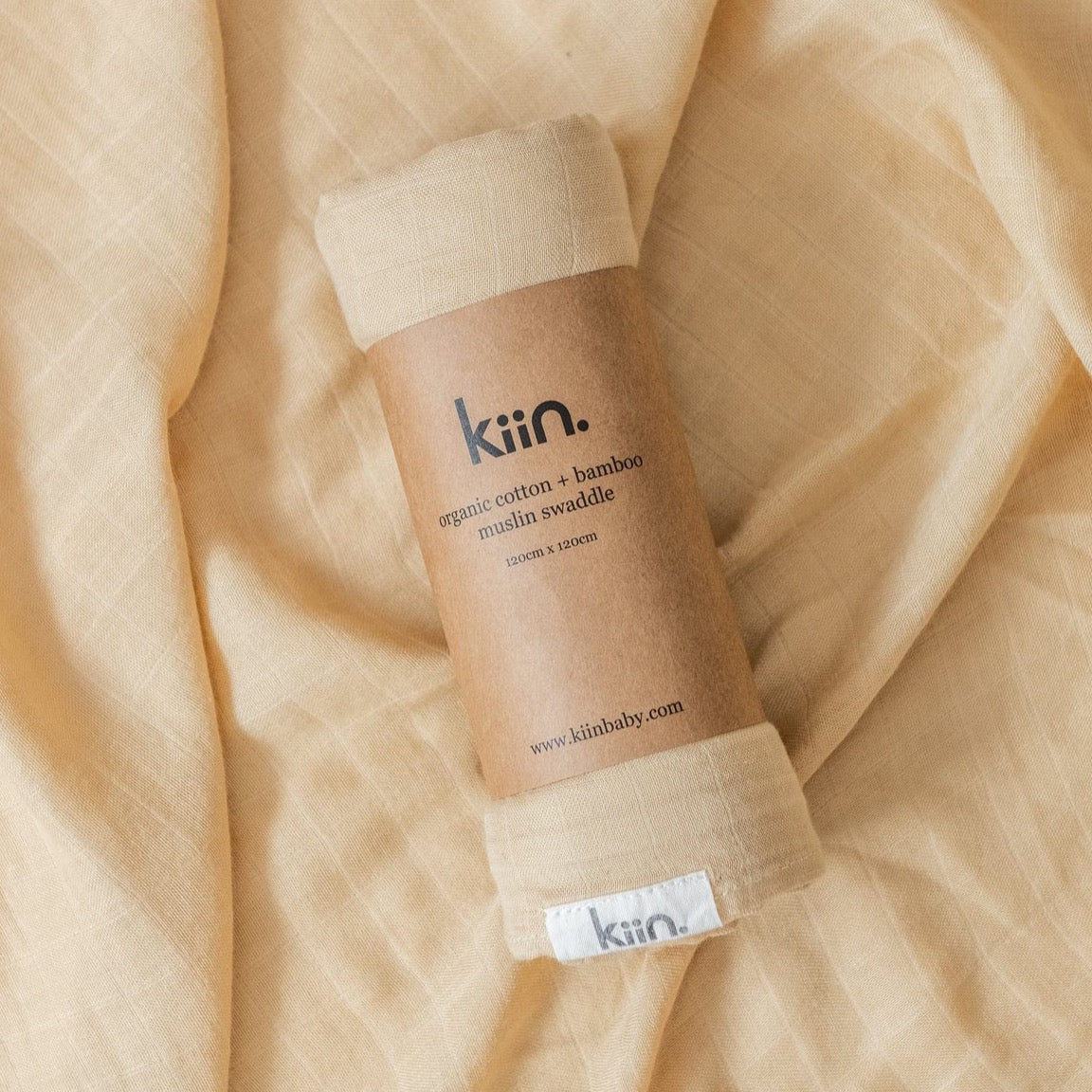 organic plain swaddles Oat by Kiin