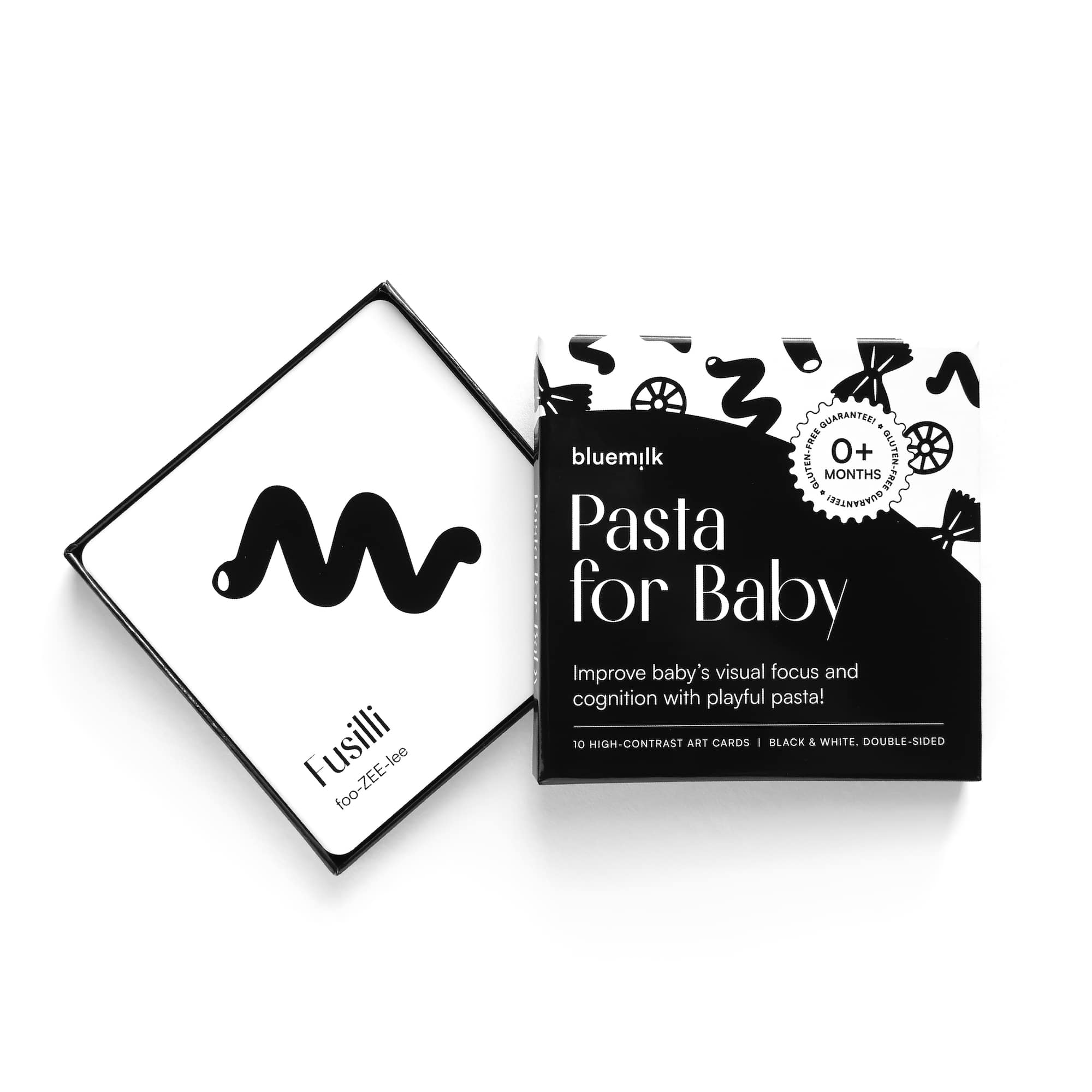 Pasta for Baby High-Contrast Art Cards by BlueMilk Studio