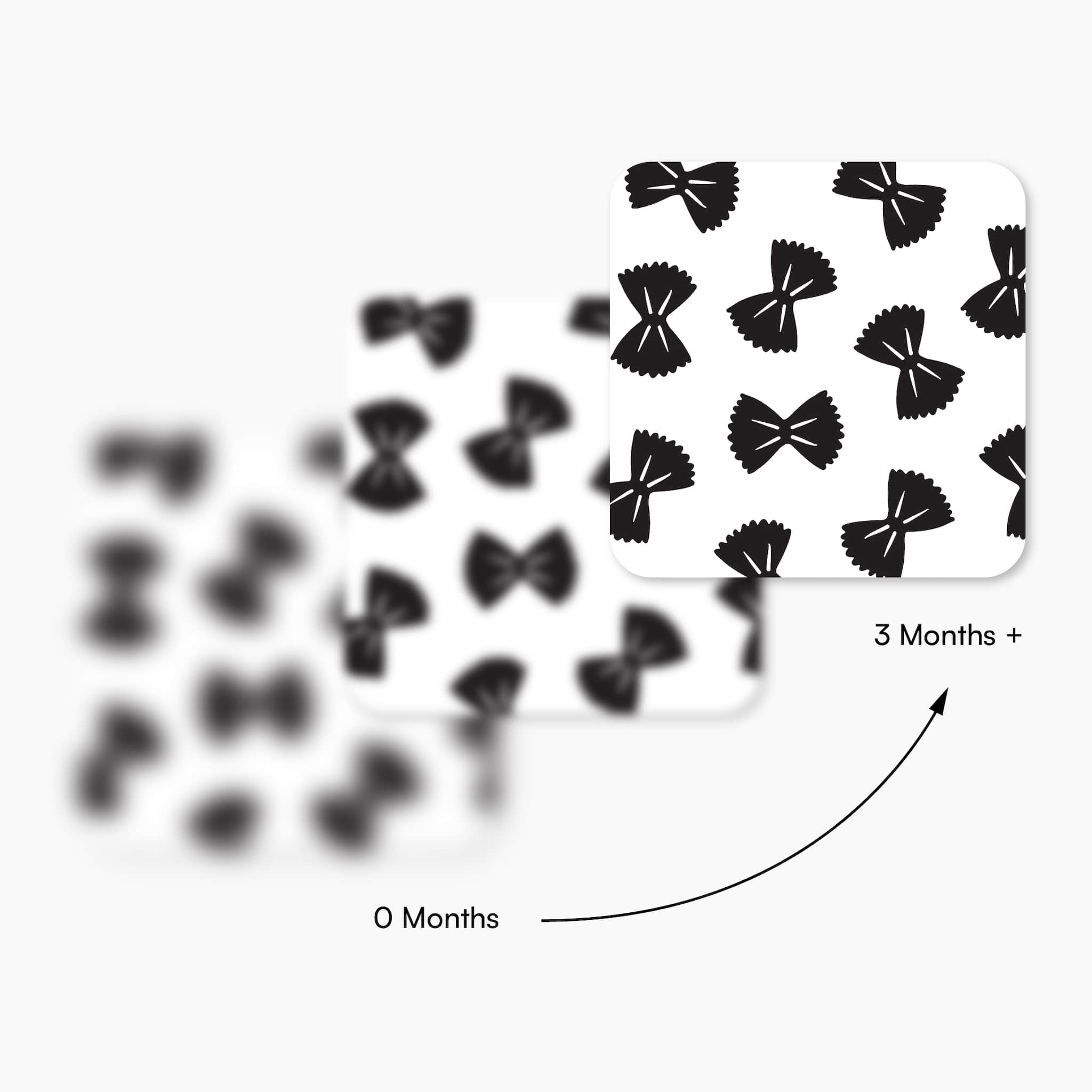 Pasta for Baby High-Contrast Art Cards by BlueMilk Studio