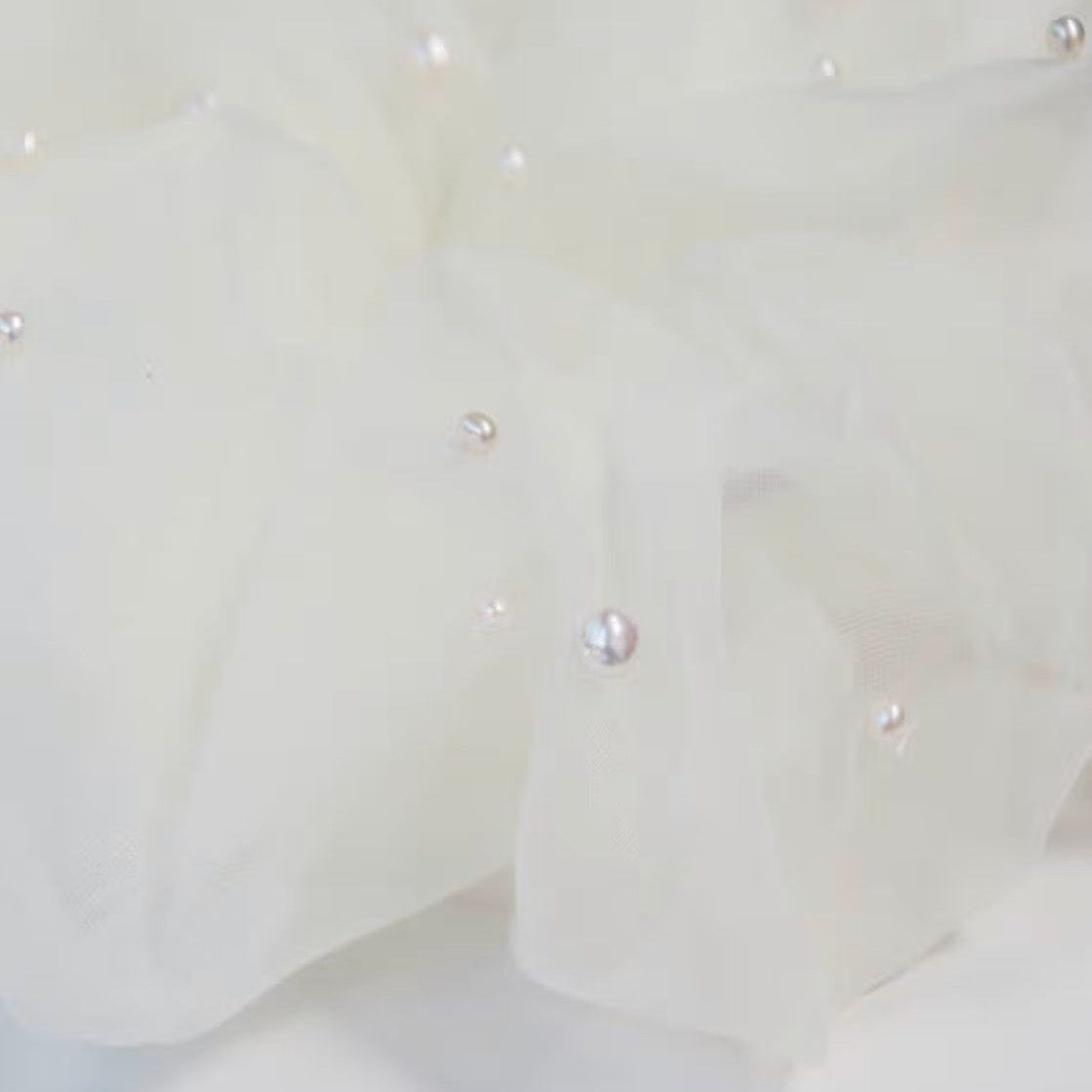 Pearl Organza Scrunchie by Bespoke Bridal