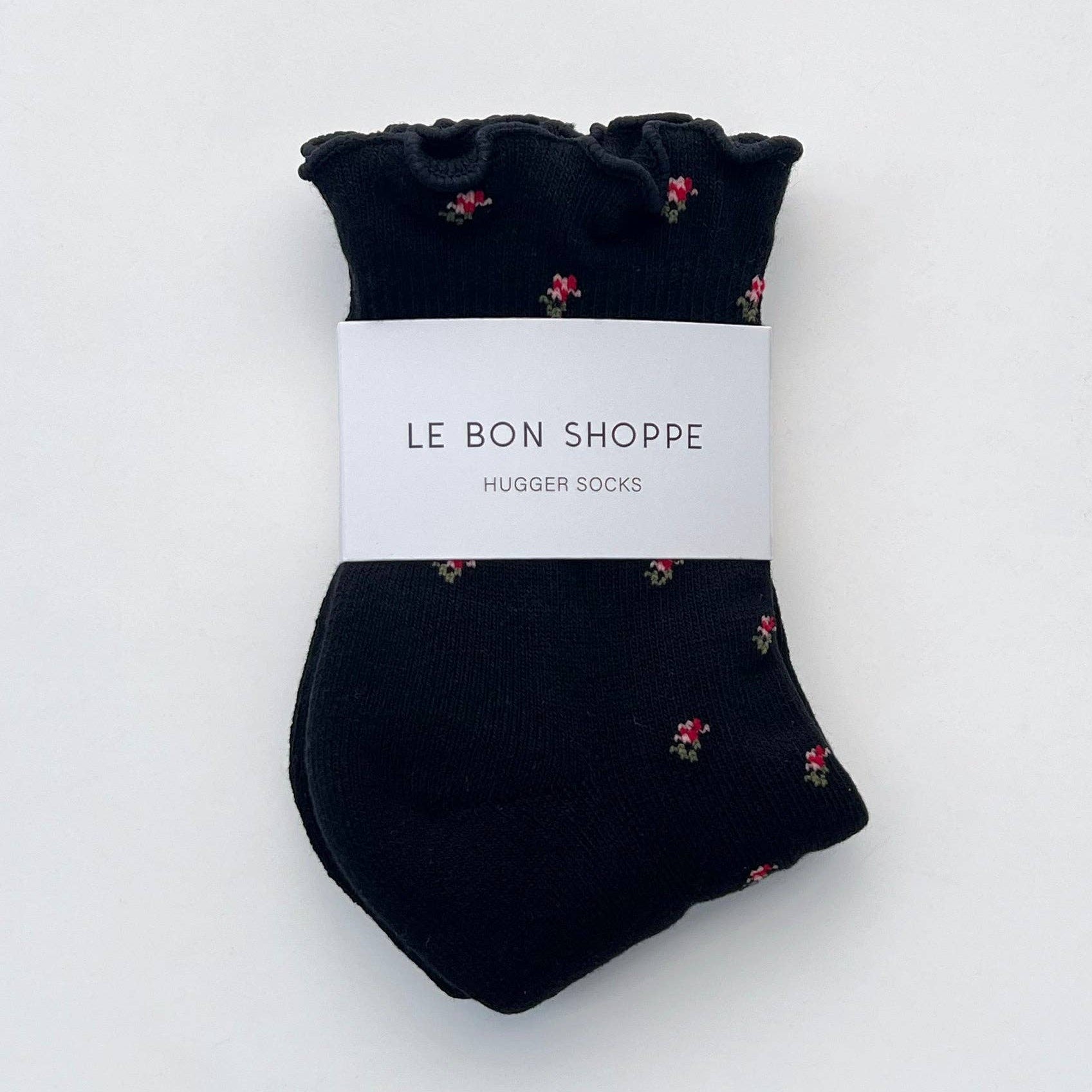Petal Ruffled Hugger Crew Socks (Wholesale) by Le Bon Shoppe
