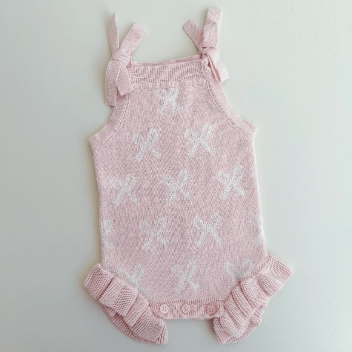 Petite and Co Summer Bow Frill Romper (0–3 Months) by Petite and Co