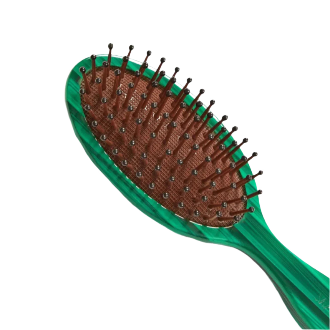 Petite Travel Detangling Hair Brush in Orchid + Alabaster + Malachite Malachite by Machete