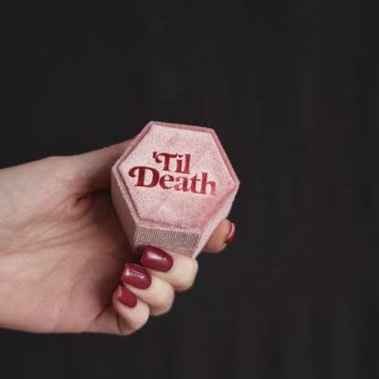 Pink 'Til Death Wedding Ring Box by Mysticum Luna
