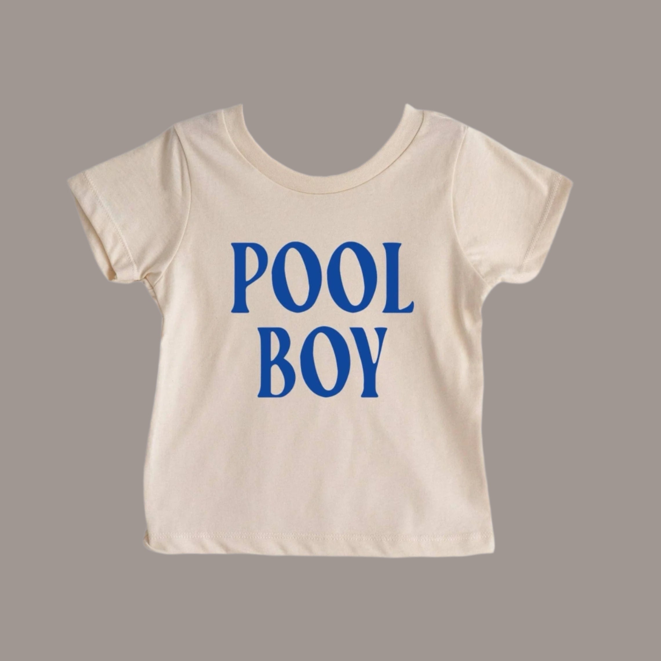 Pool Boy Cream Organic Kids Tee by Gladfolk