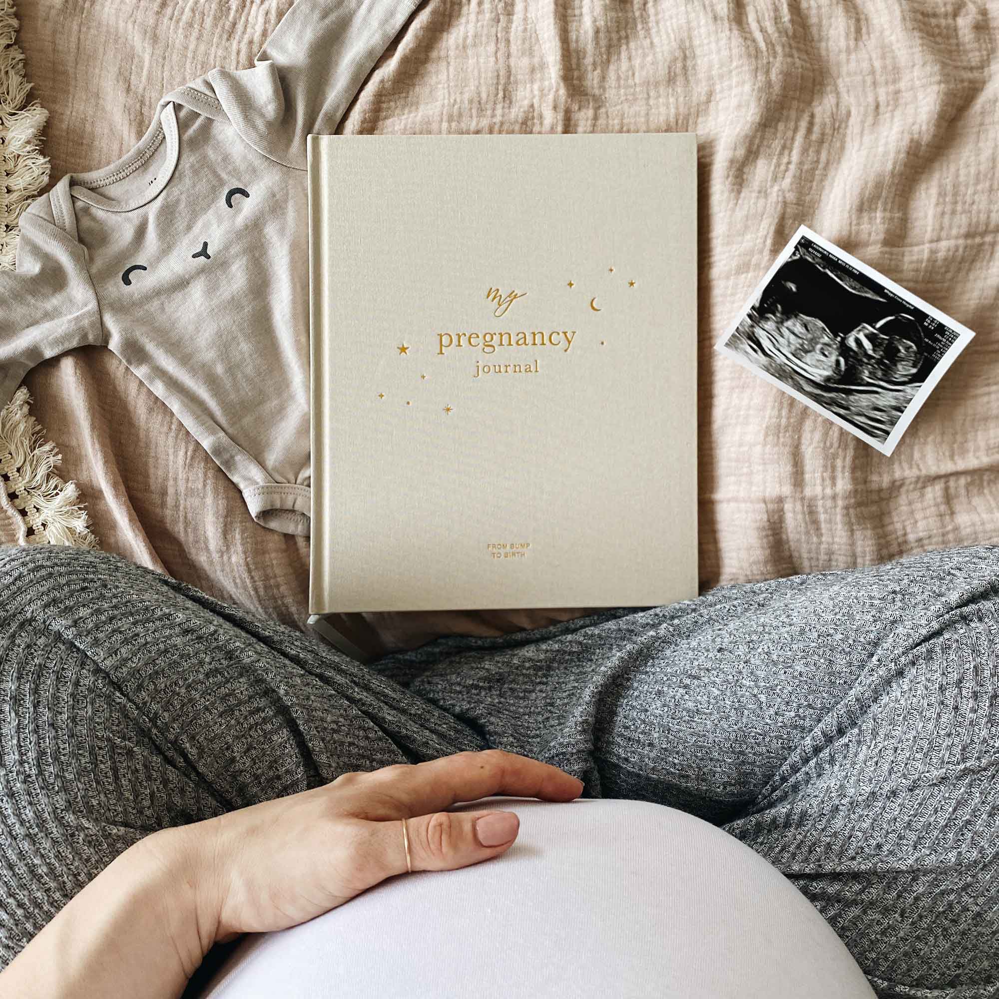 Pregnancy Journal (Pearl) - keepsake parents to be journal by Blush And Gold