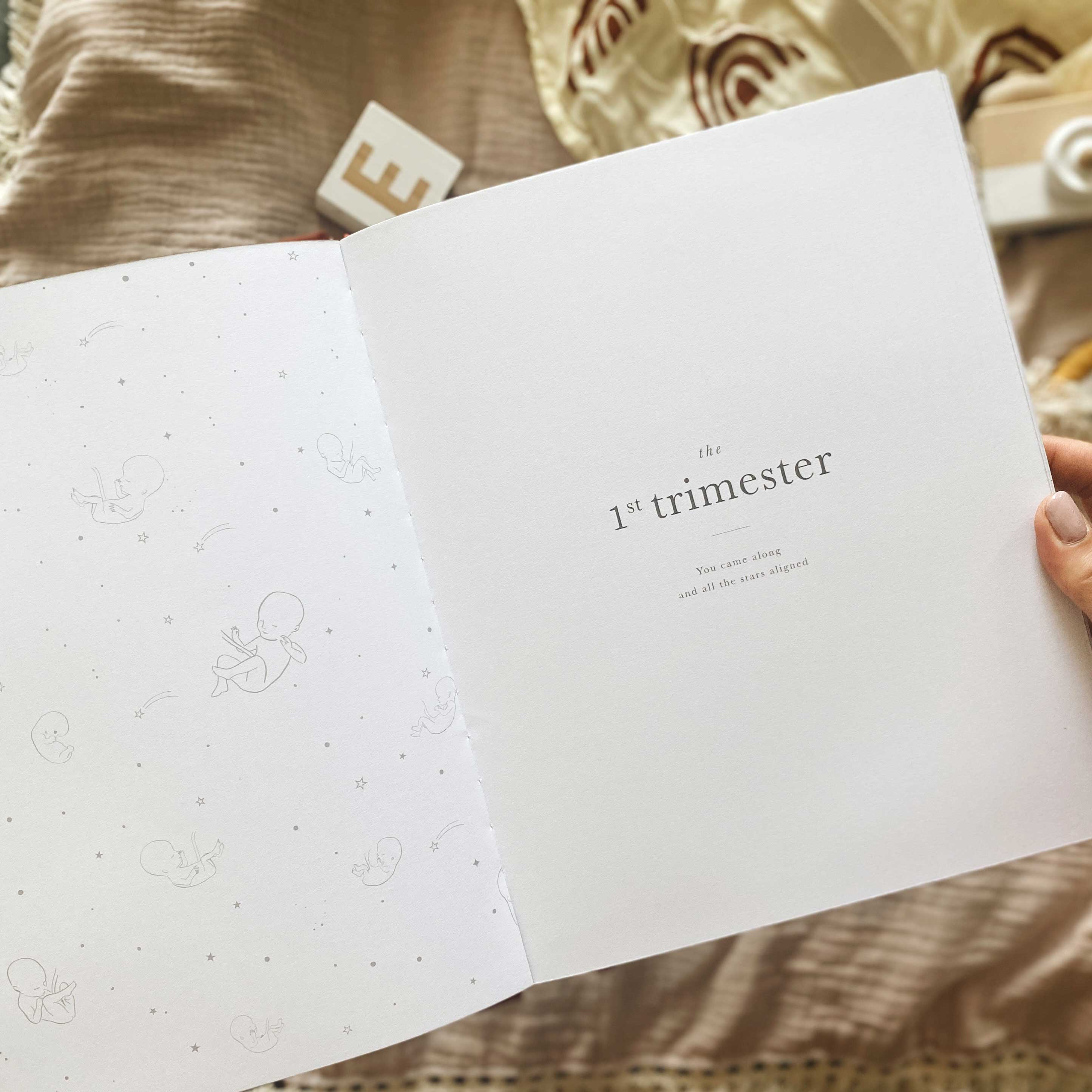 Pregnancy Journal (Pearl) - keepsake parents to be journal by Blush And Gold