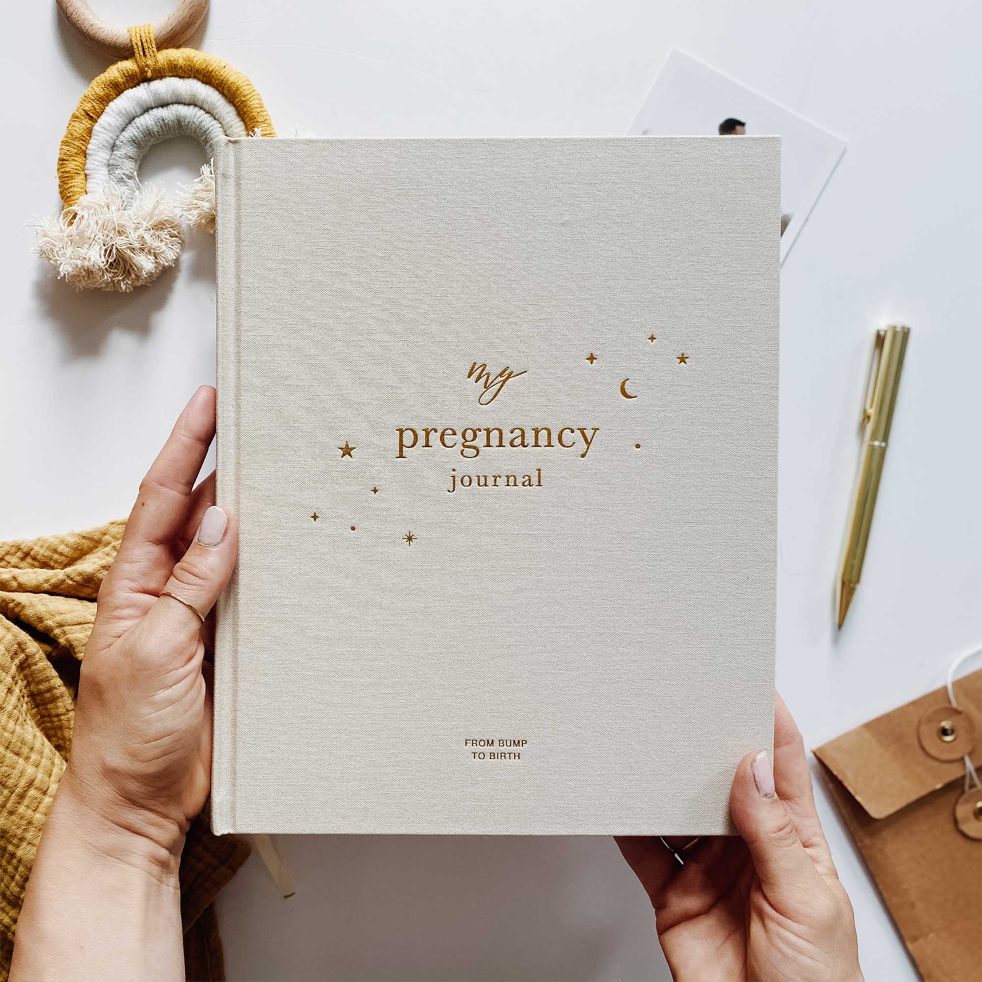 Pregnancy Journal (Pearl) - keepsake parents to be journal by Blush And Gold
