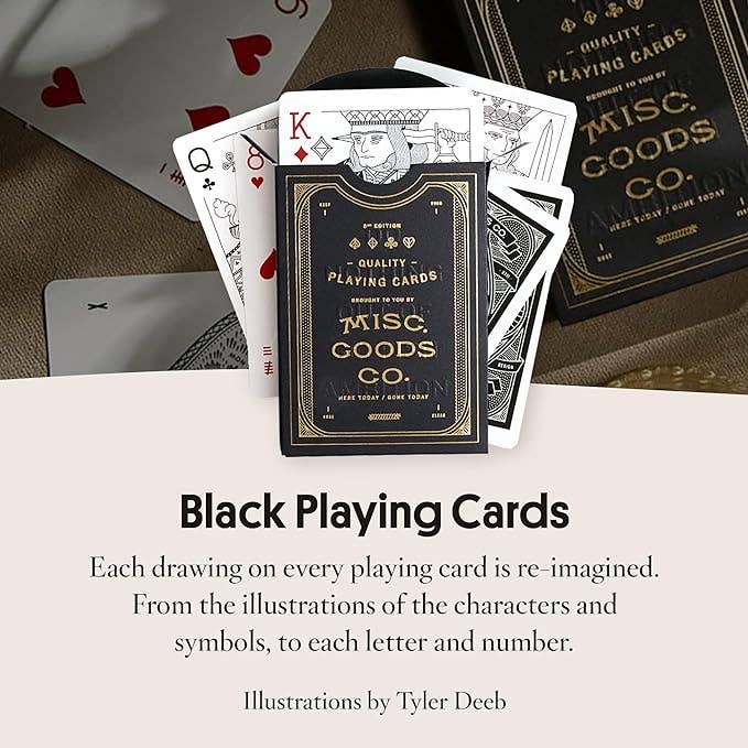 Premium Black Playing Cards by Misc Goods Co.