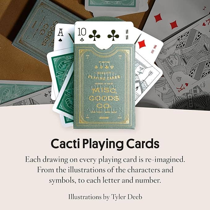 Premium Cacti Playing Cards by Misc Goods Co.