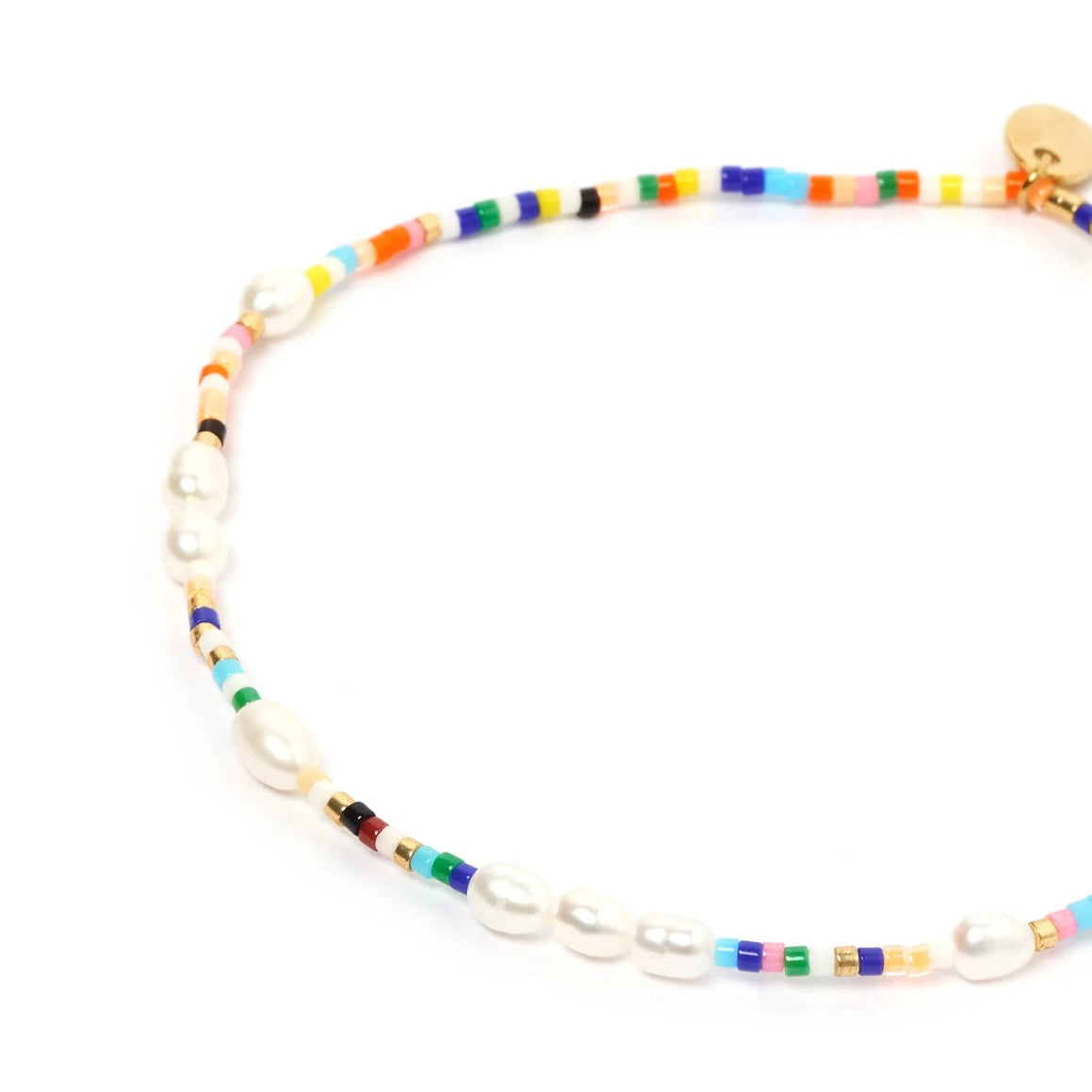 Priscilla Pearl + Beaded Anklet For Her by Arms of Eve