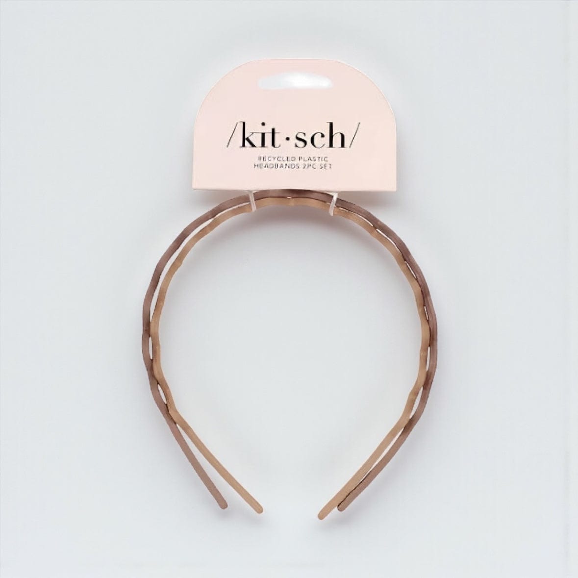 Recycled Plastic Zig Zag Headband 2pc - Neutral by Kitsch