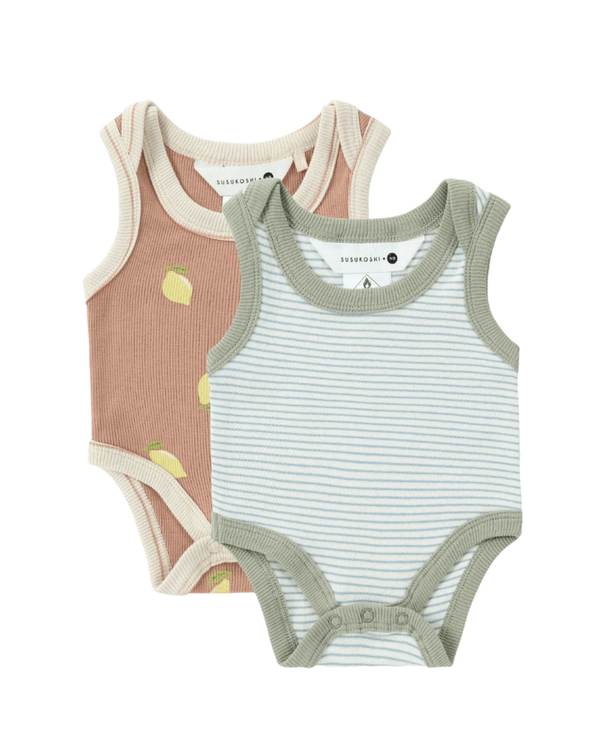 Retro Lapped Suit Lemons and Seashore- 2 PACK by Susukoshi