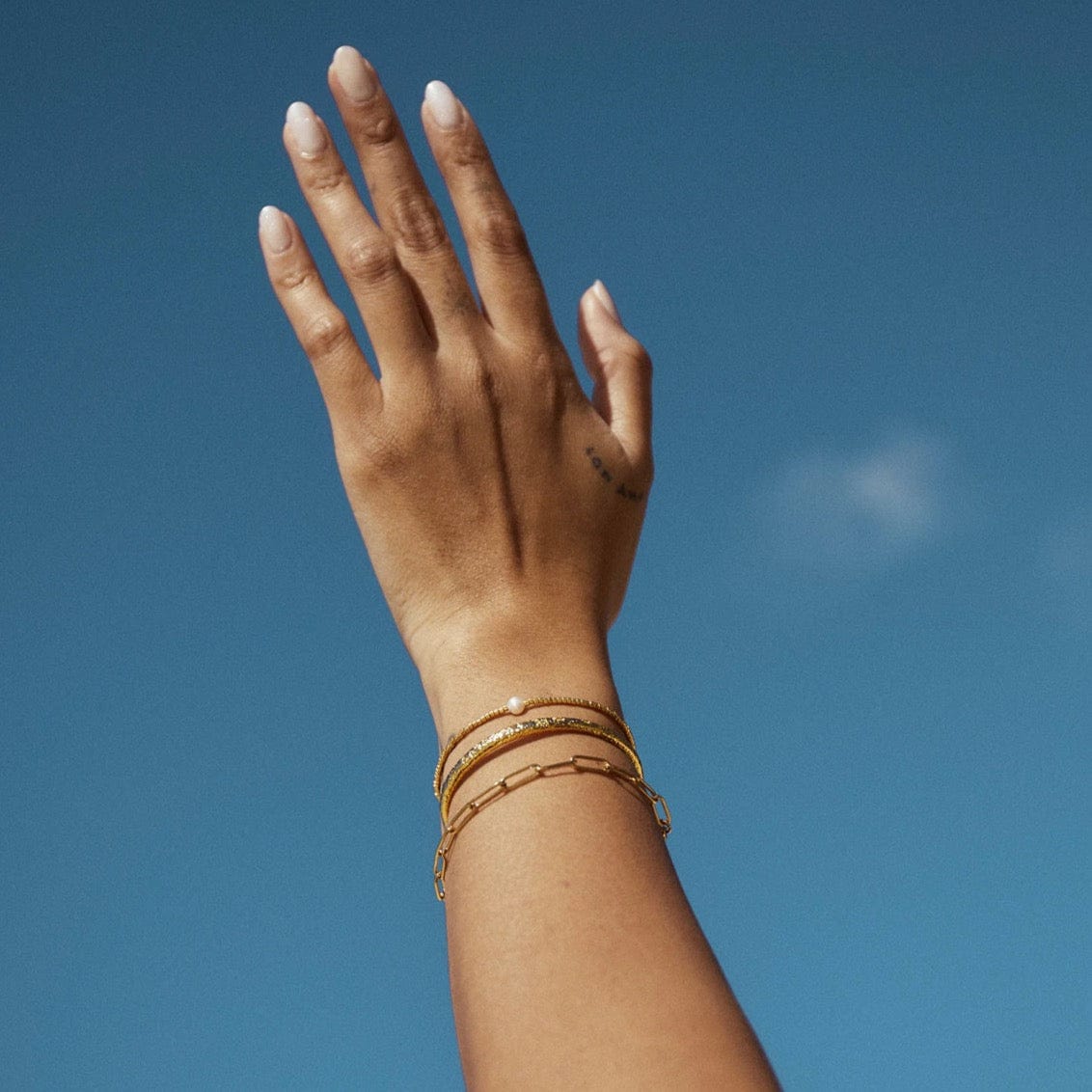River Gold + Pearl Bracelet by Arms of Eve