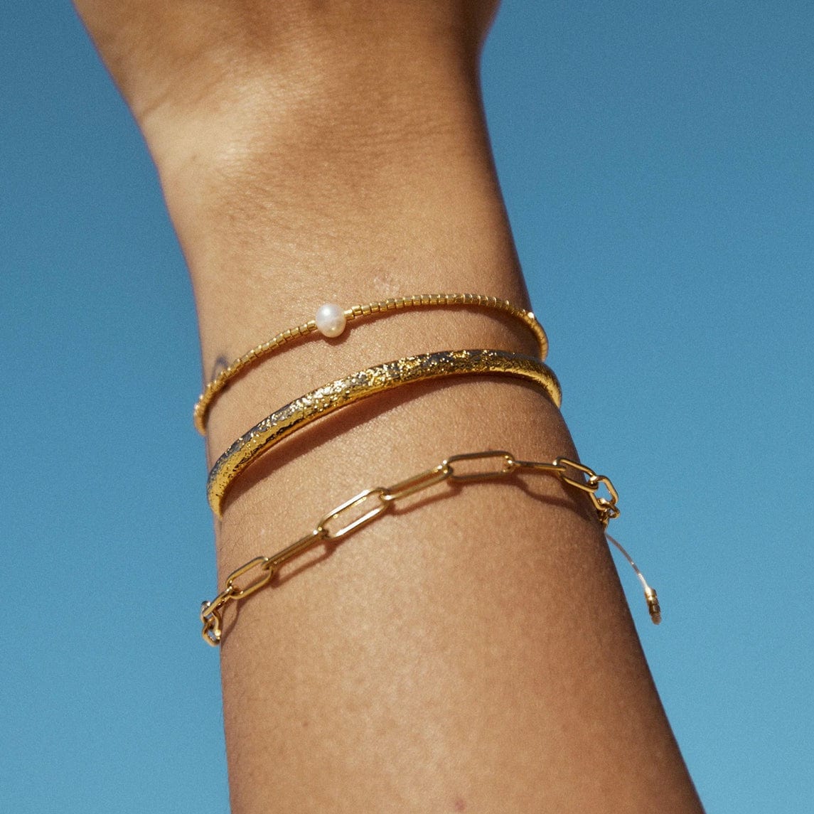 River Gold + Pearl Bracelet by Arms of Eve