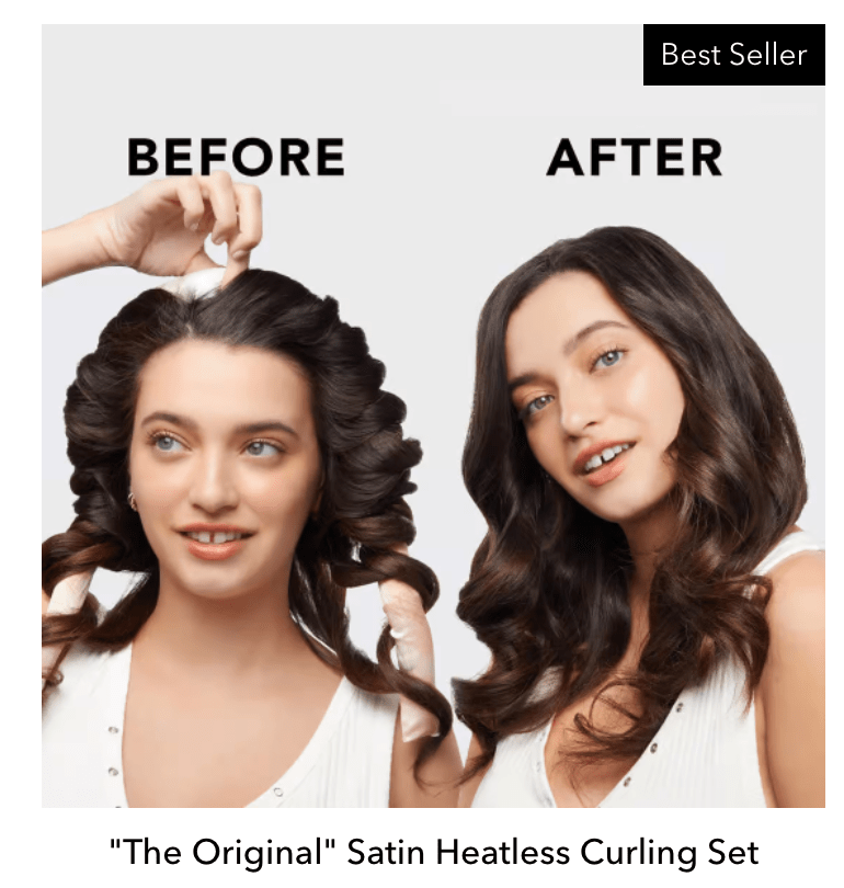 Satin Heatless Curling Set - Sunset Tie Dye by KITSCH