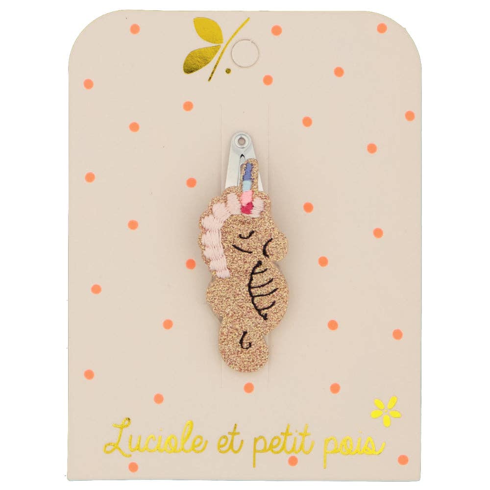 Seahorse hair clip by Luciole et Petit Pois