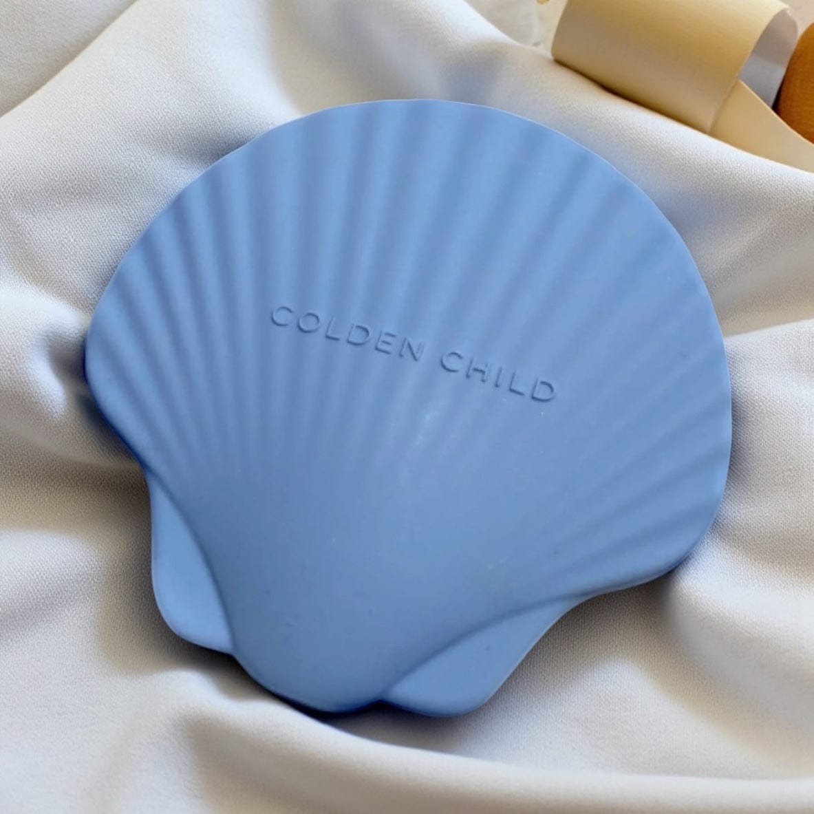 Seashell Silicone Baby Teether Toy Golden Blue by Golden Child