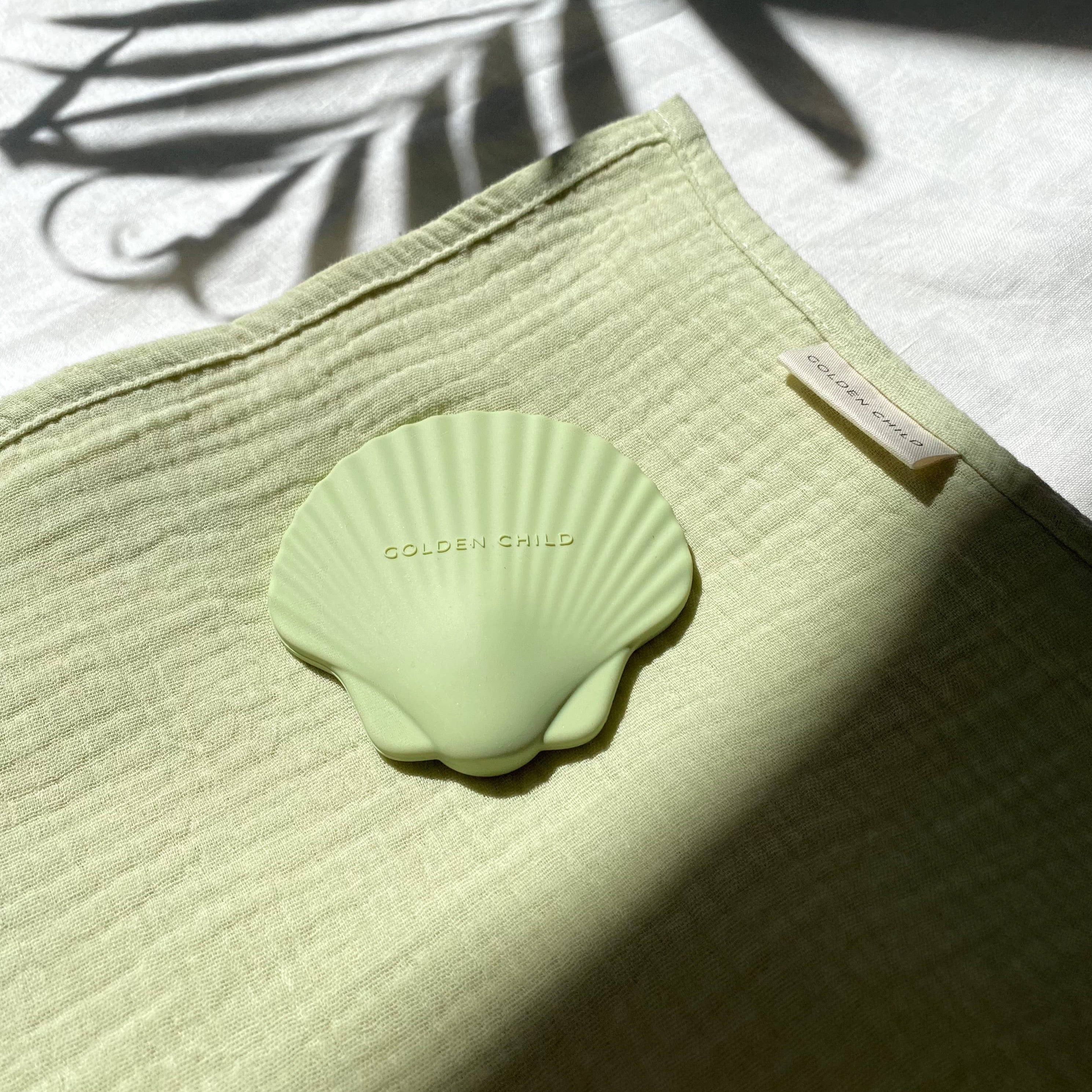 Seashell Silicone Baby Teether Toy in 3 colours by Golden Child