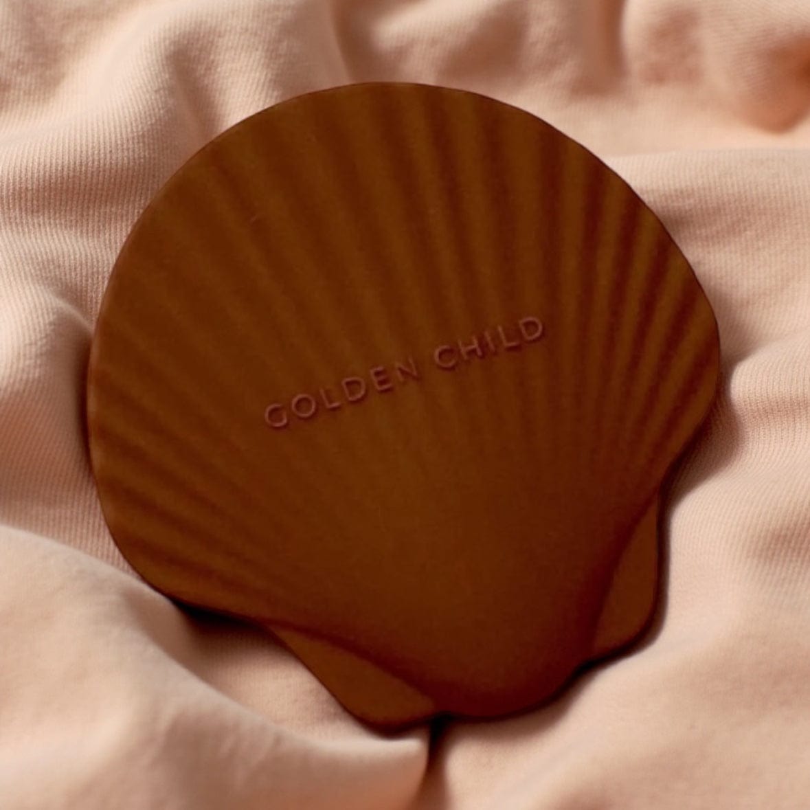 Seashell Silicone Baby Teether Toy Rust by Golden Child