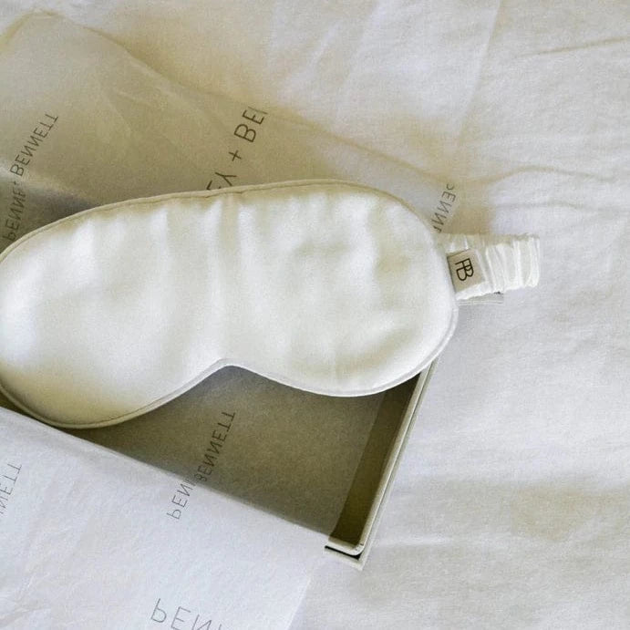 silk eye masks Ivory by Penney + Bennett