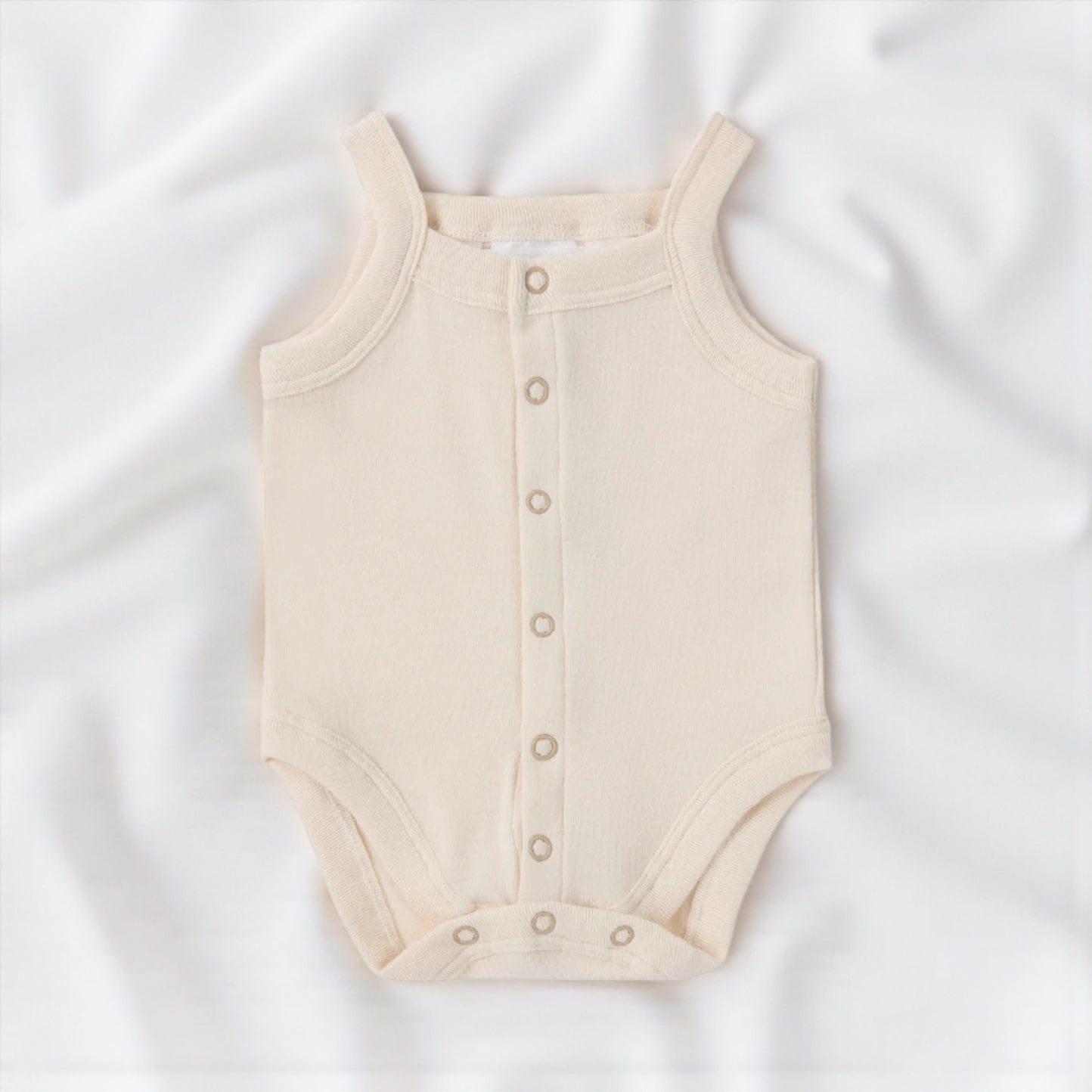 Singlet Baby Tank Suit - 3 Colours 000 EggShell by Susukoshi