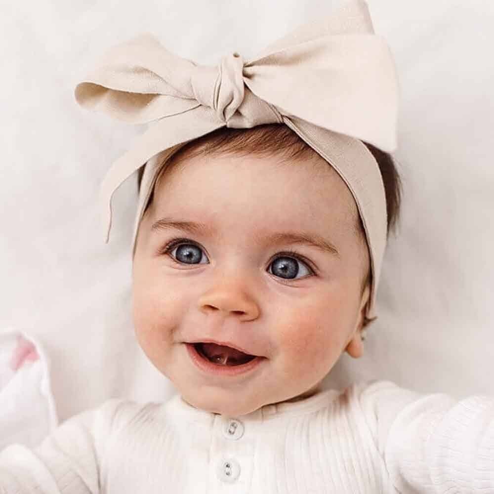 Snuggle Hunny Pre-Tied Linen Bow - Baby & Toddler Assorted Colours by Snuggle Hunny