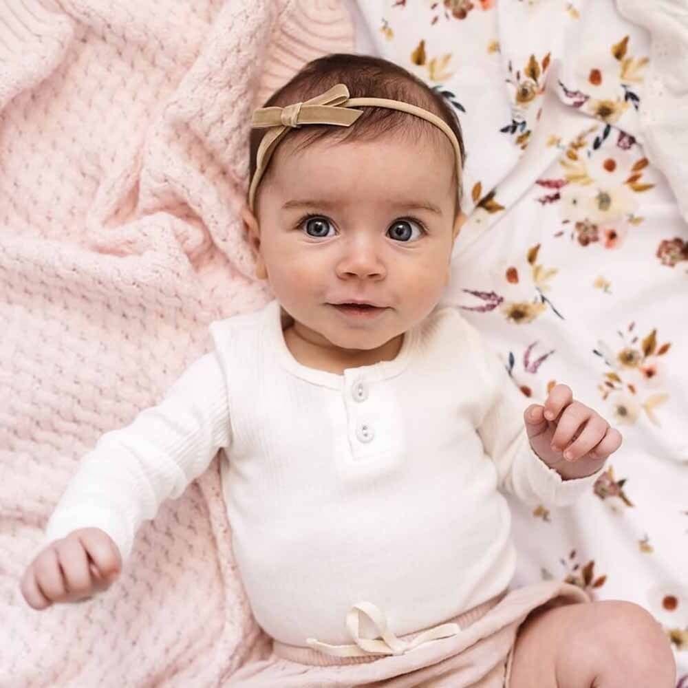 Snuggle Hunny Velvet Baby Bow - Assorted Colours by Snuggle Hunny