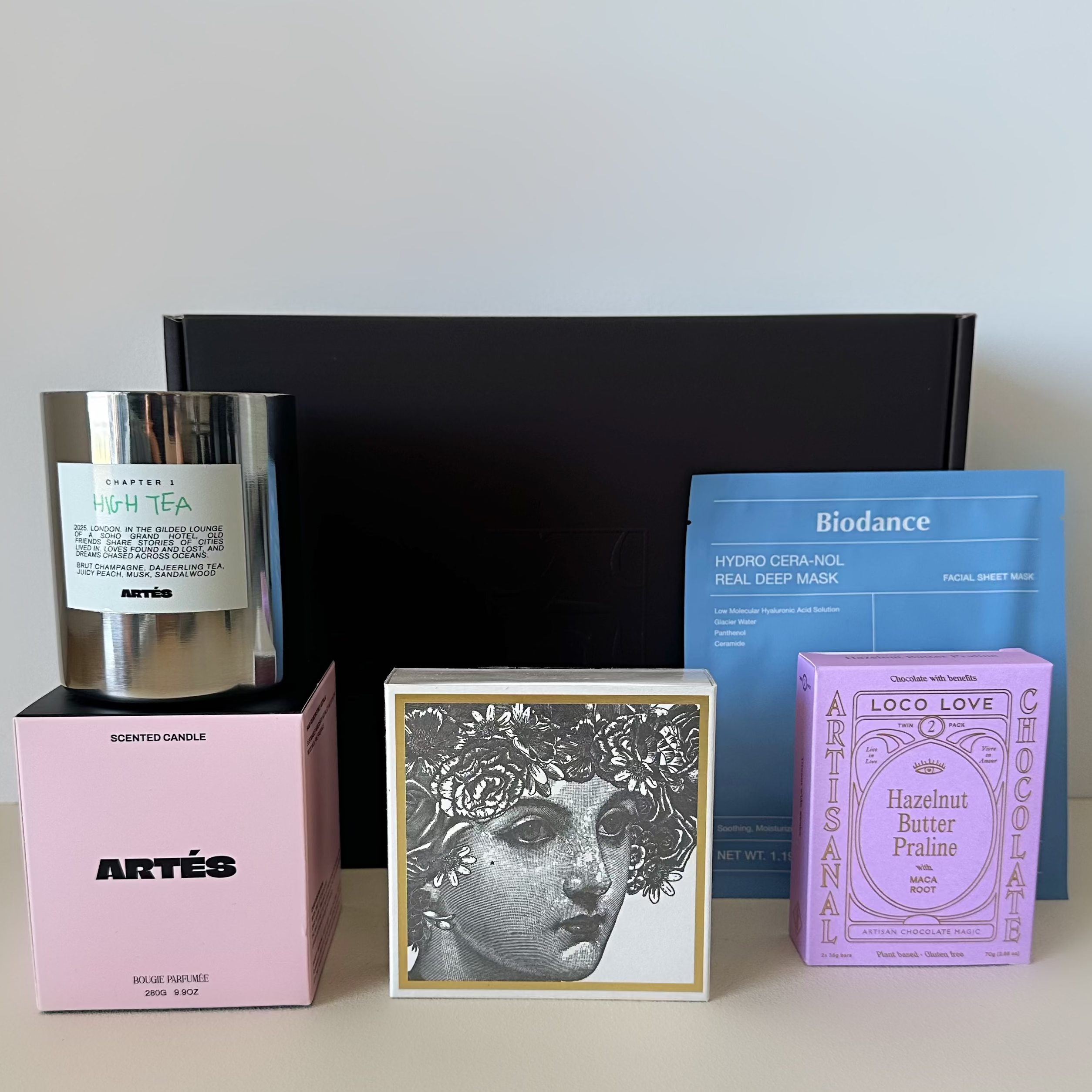 Stay Awhile – Candle & Self Care Gift Box. by Claya
