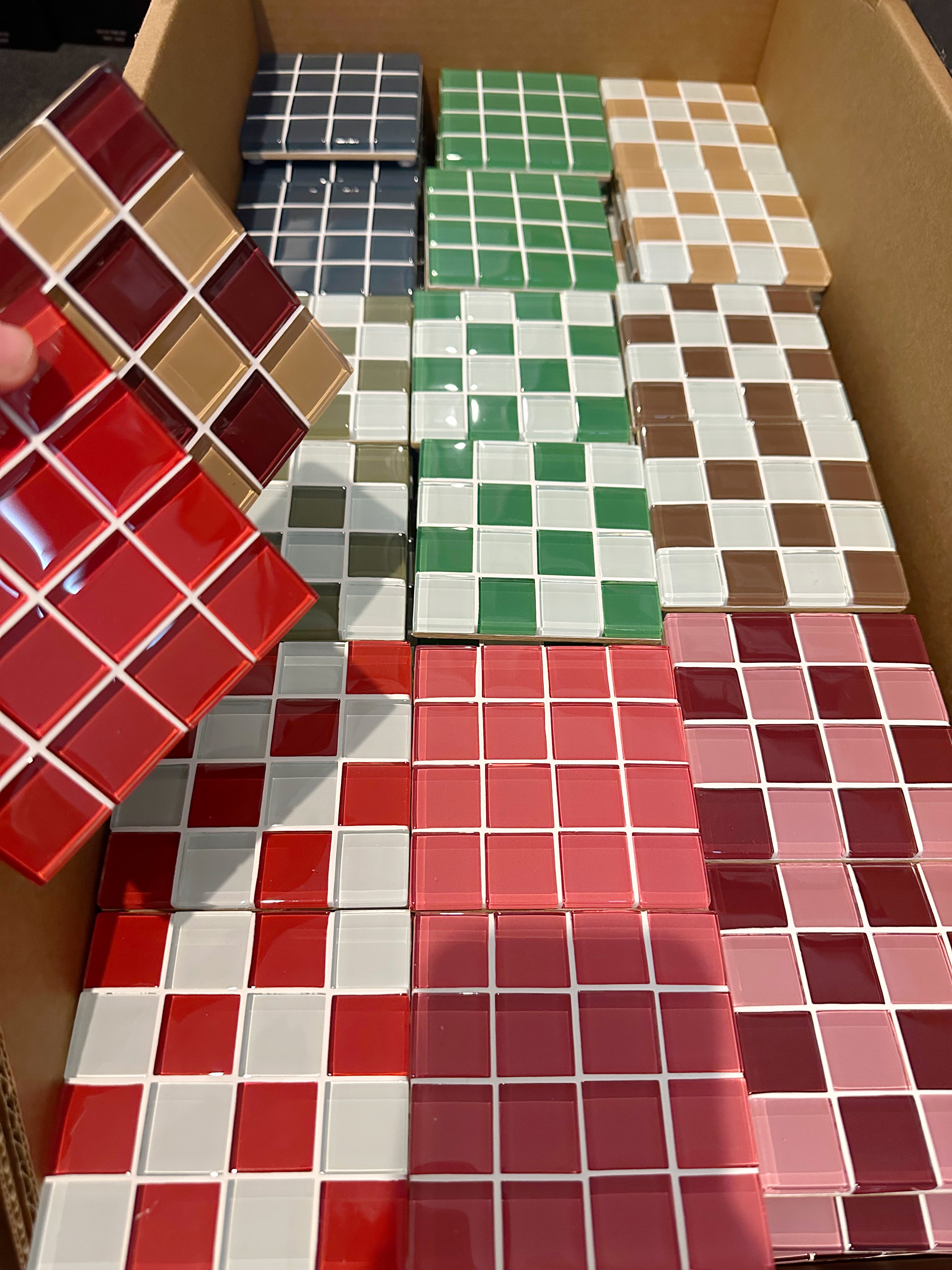Subtle Art Studios Glass Tile Coaster - Assorted Colours by Subtle Art Studios